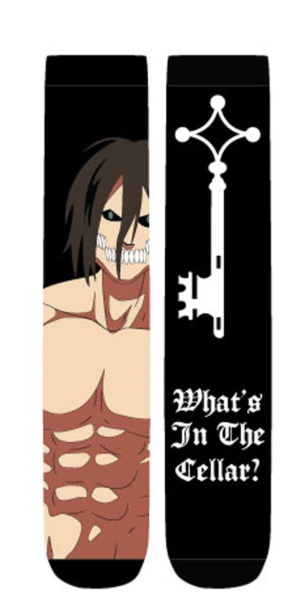 Attack on Titan "What's In The Cellar" Unisex Crew Cut Socks: 2-Pack