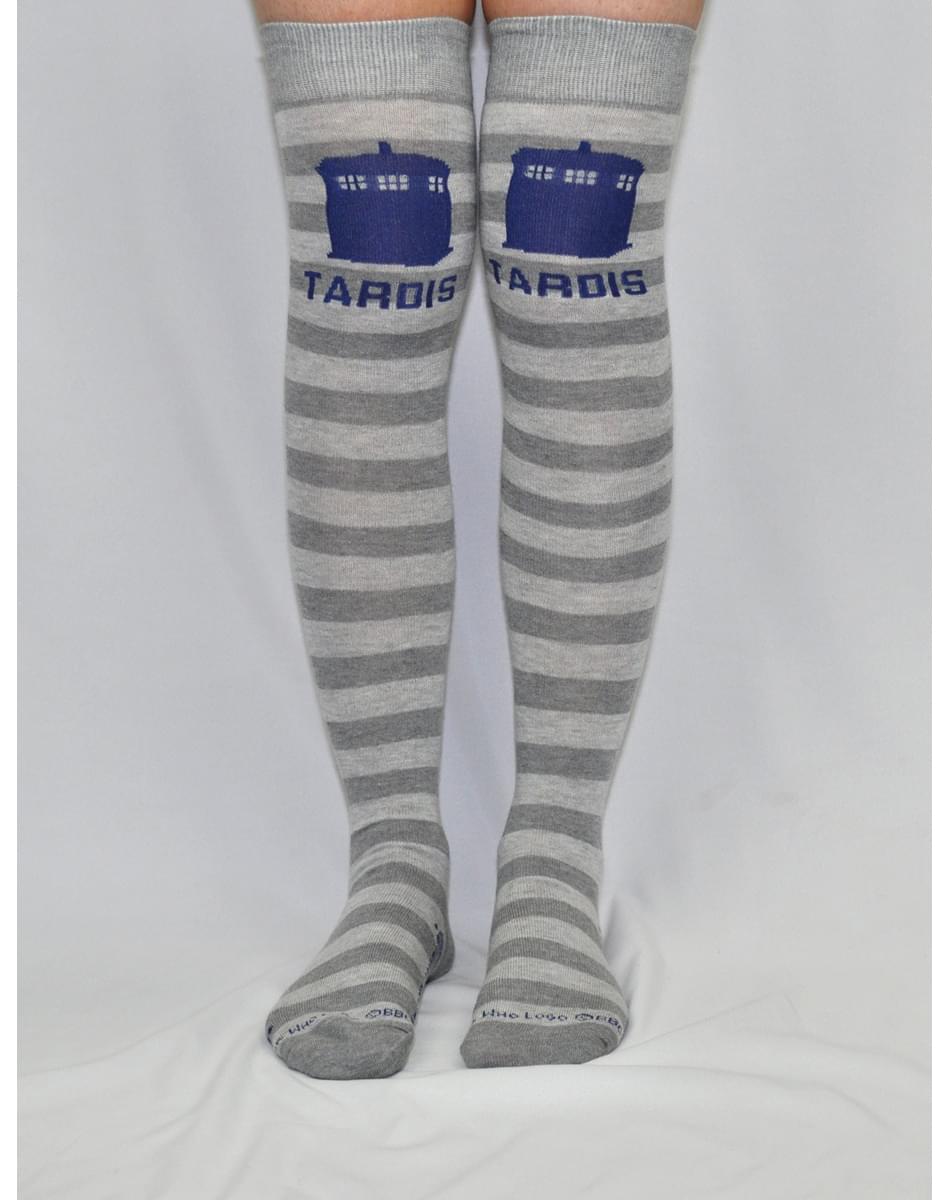 Doctor Who Women's Striped Tardis Knee High Socks