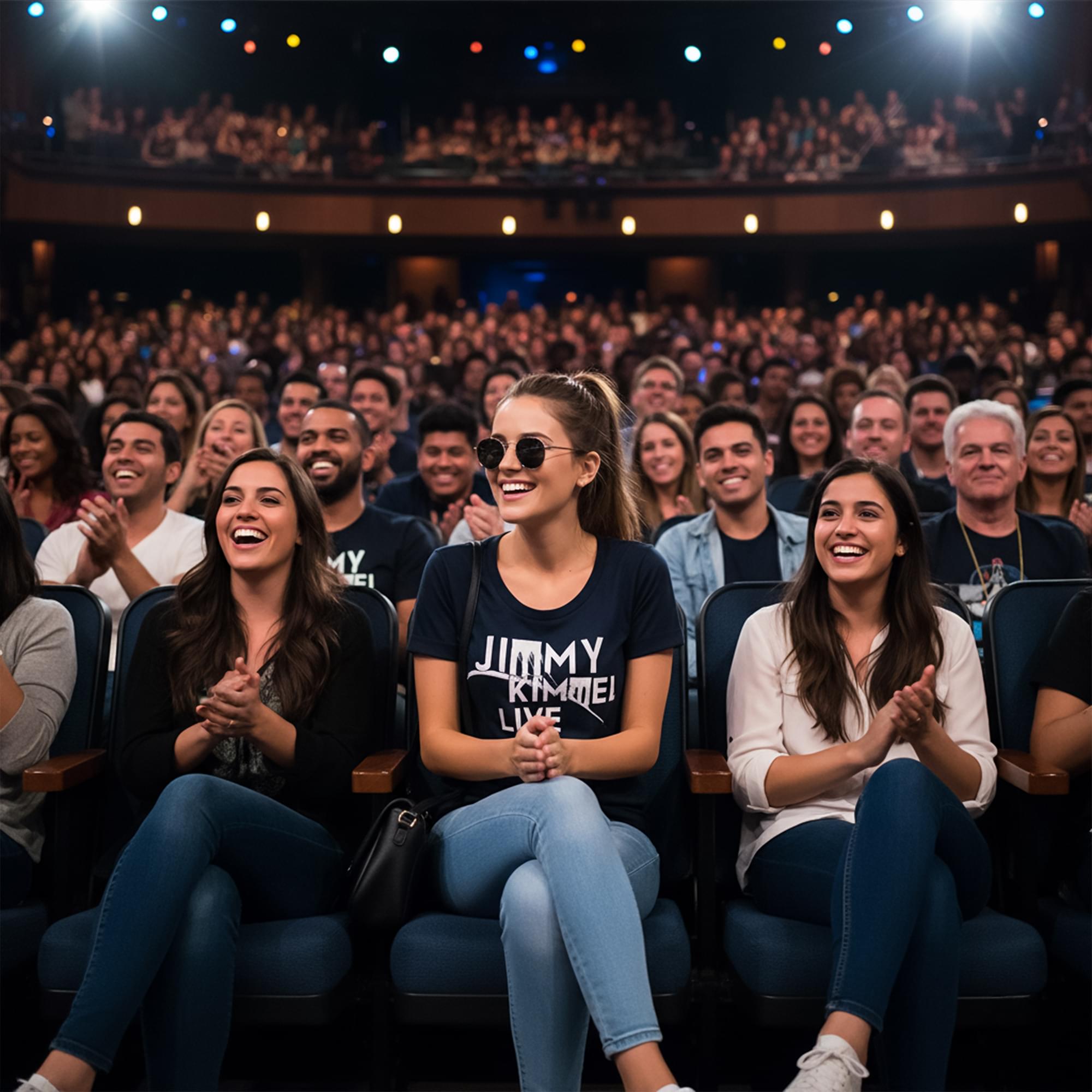 Jimmy Kimmel Live! Brooklyn Navy Blue Scoop Neck Tee Shirt Adult