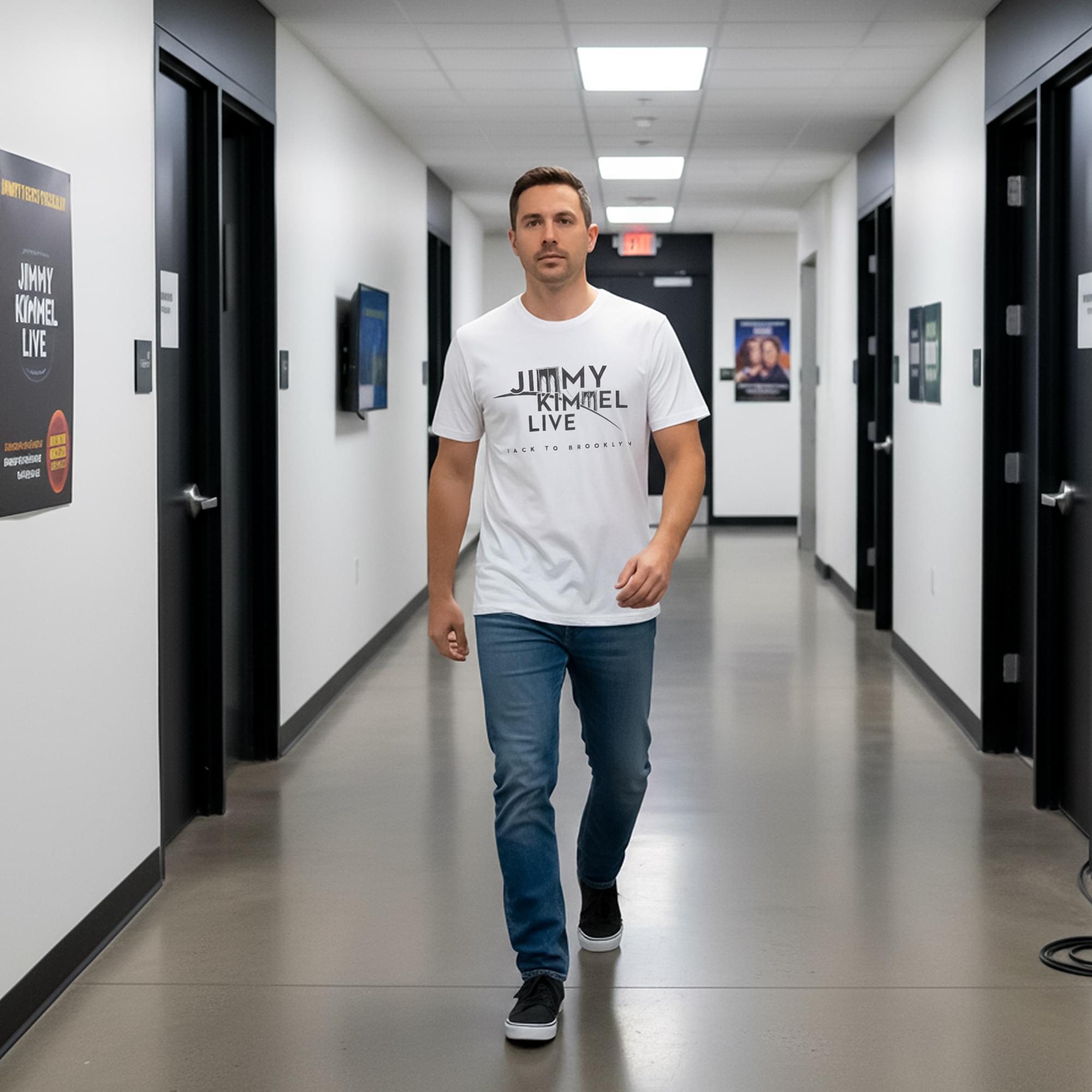 Jimmy Kimmel Live! Brooklyn White Tee Shirt Adult Unisex