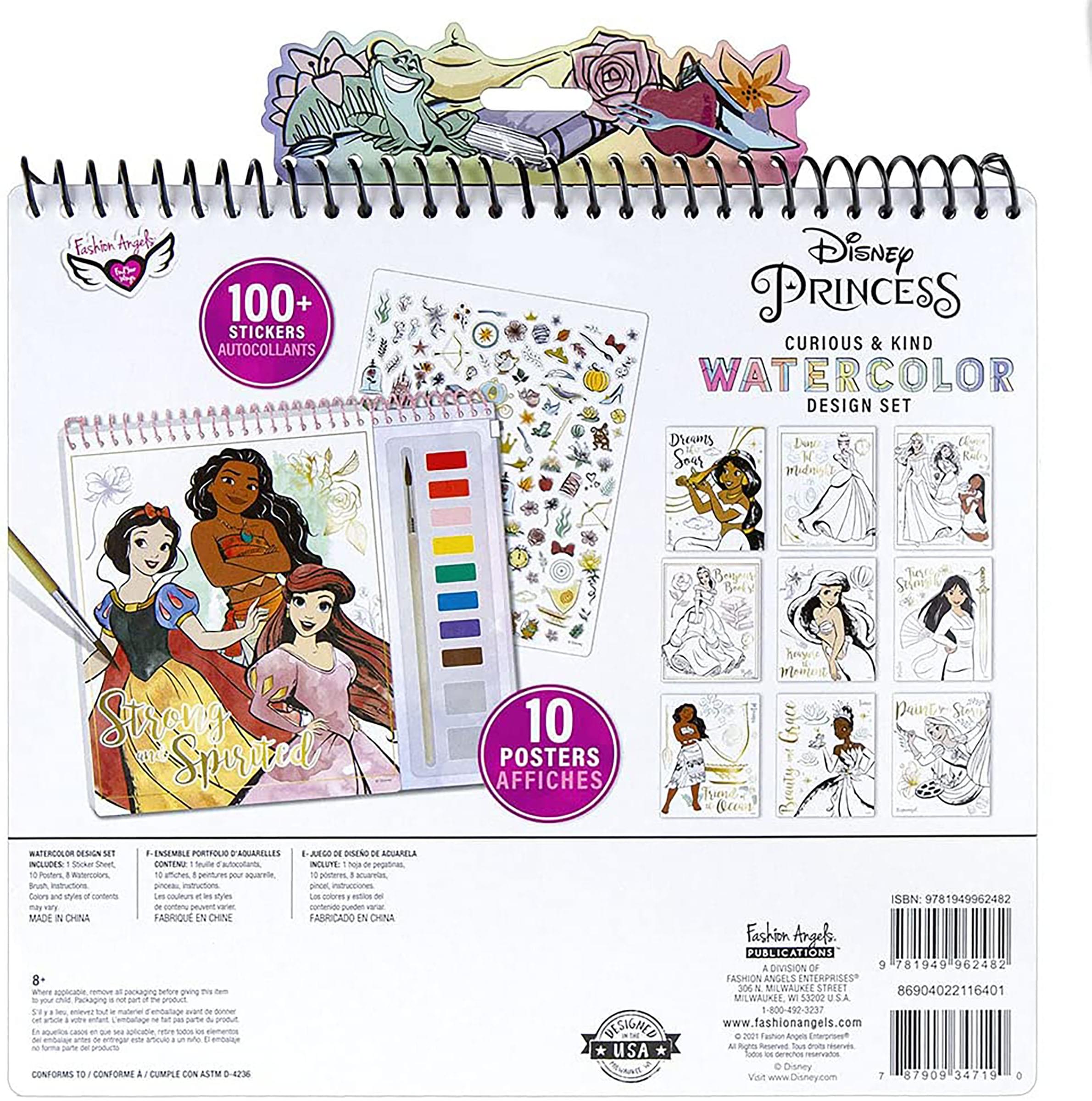 Disney Princess Fashion Angels Watercolor Portfolio Set