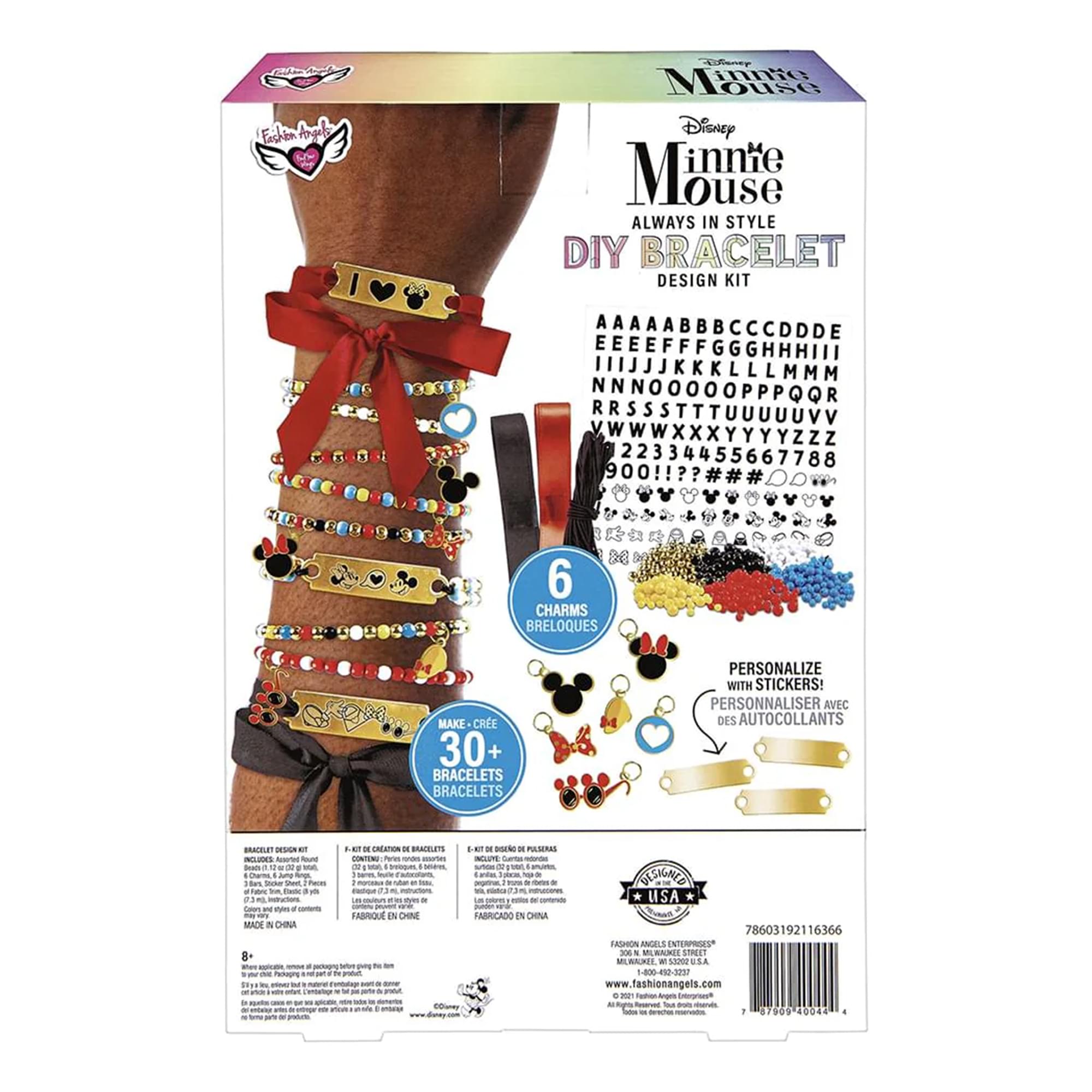 Fashion Angels Minnie Mouse DIY Bracelet Design Kit with 1000+ Beads