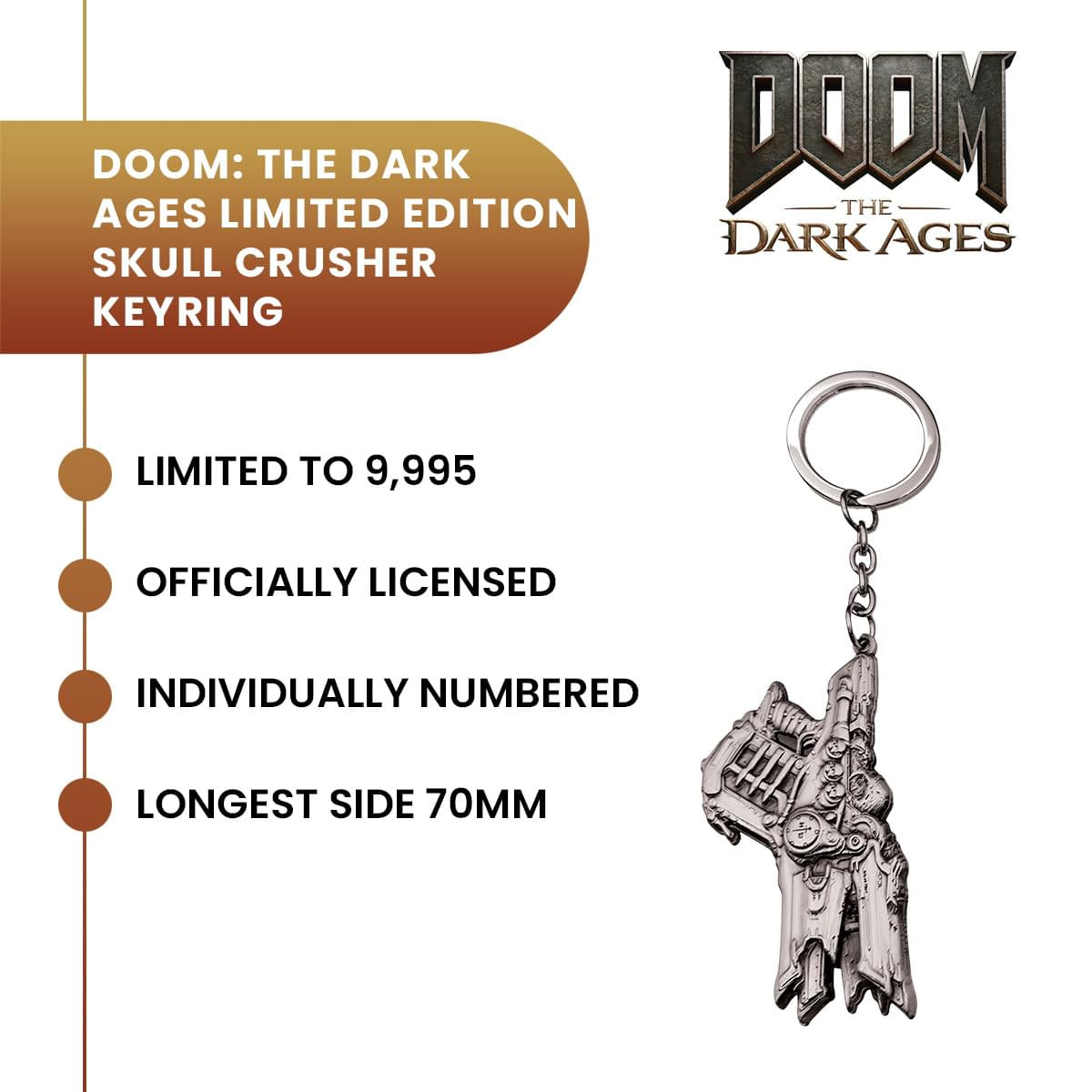 Doom: The Dark Ages Limited Edition Skull Crusher Keyring