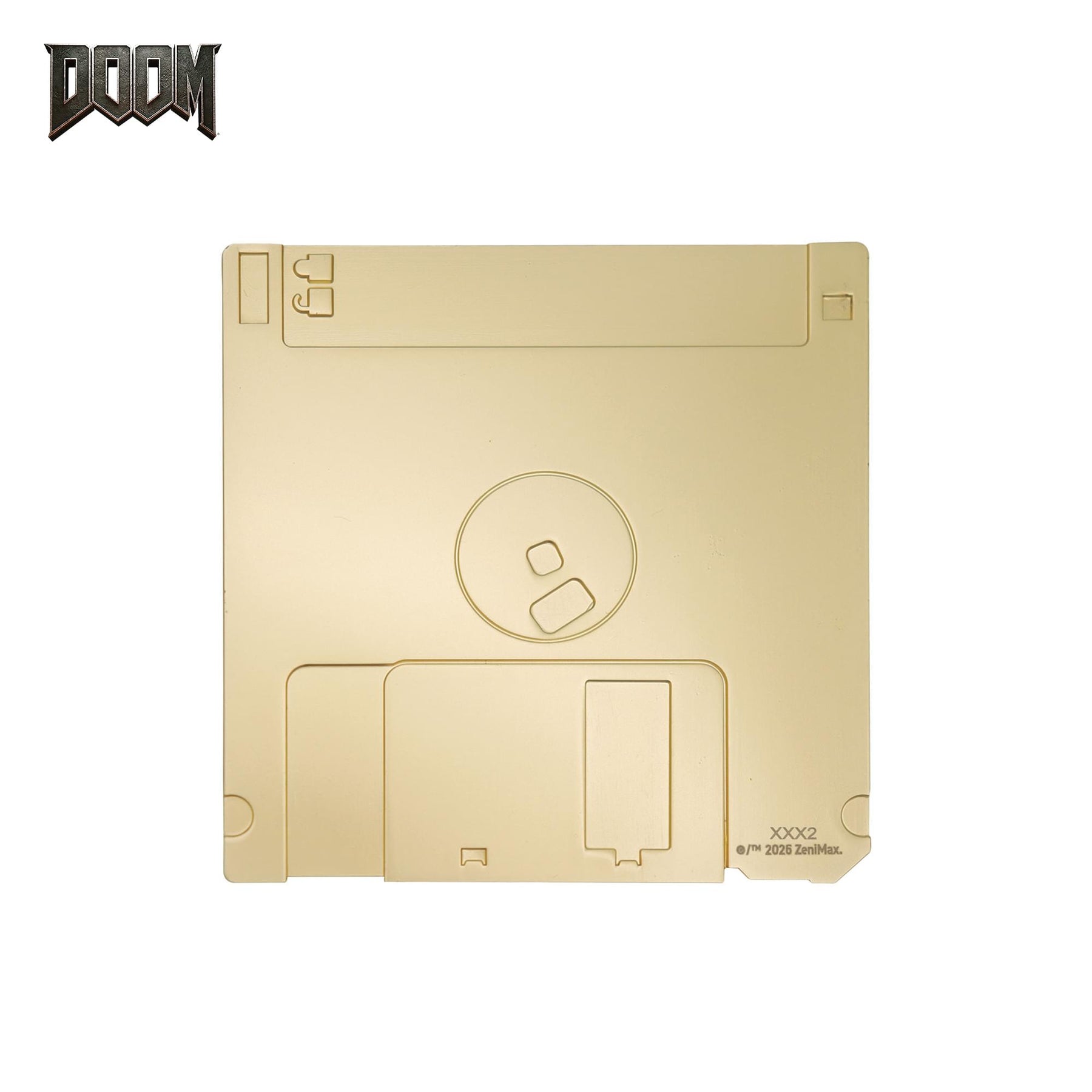 DOOM Floppy Disk Imitation Gold-Plated Replica With Display Stand | 3.5 Inches
