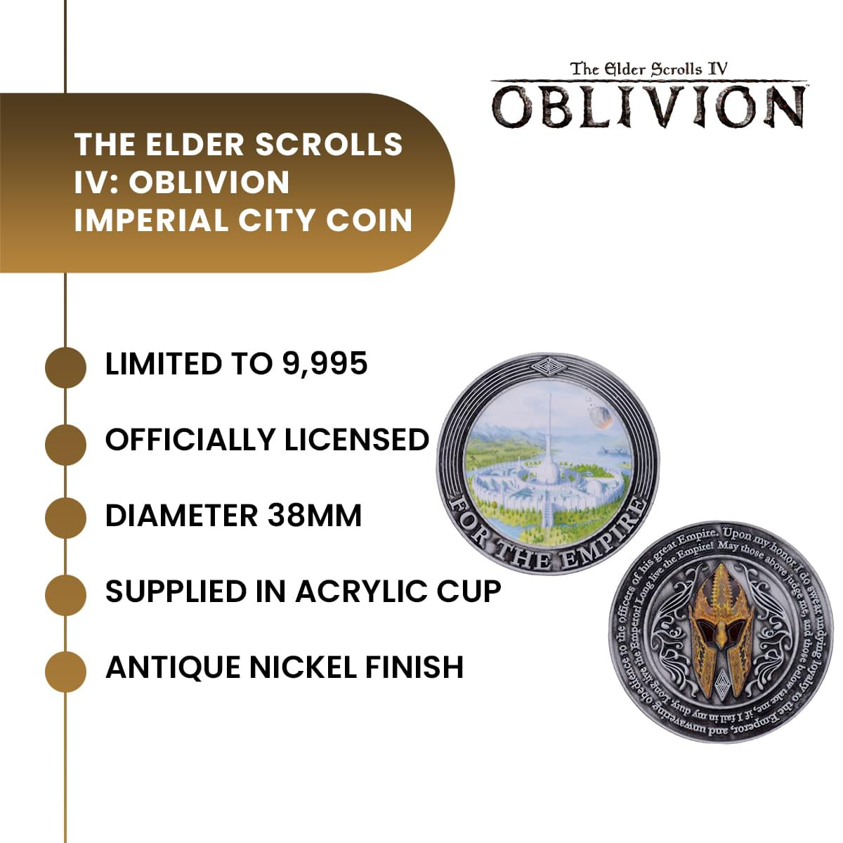 The Elder Scrolls IV: Oblivion Limited Edition Imperial City Coin