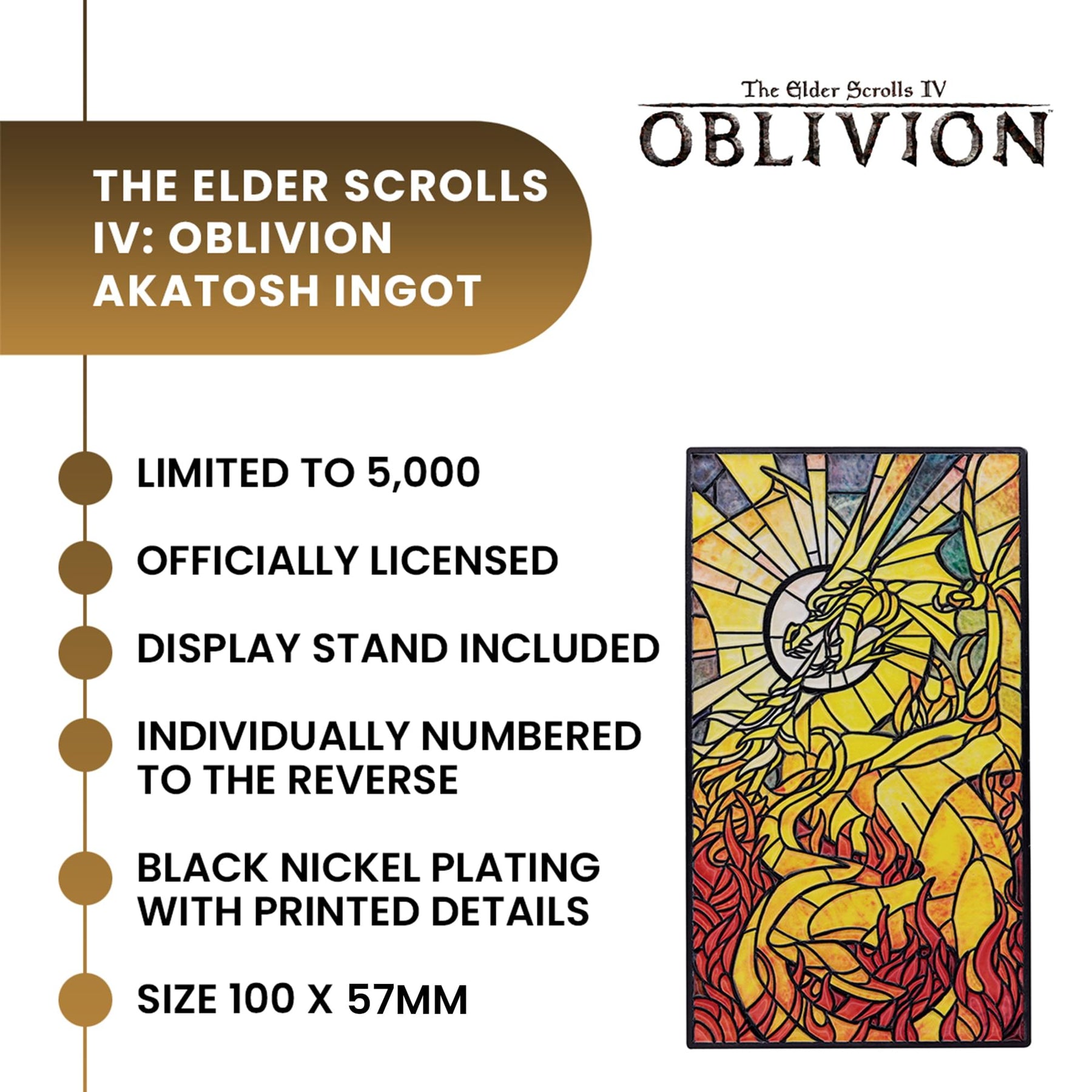 The Elder Scrolls IV: Oblivion Limited Edition Akatosh Ingot