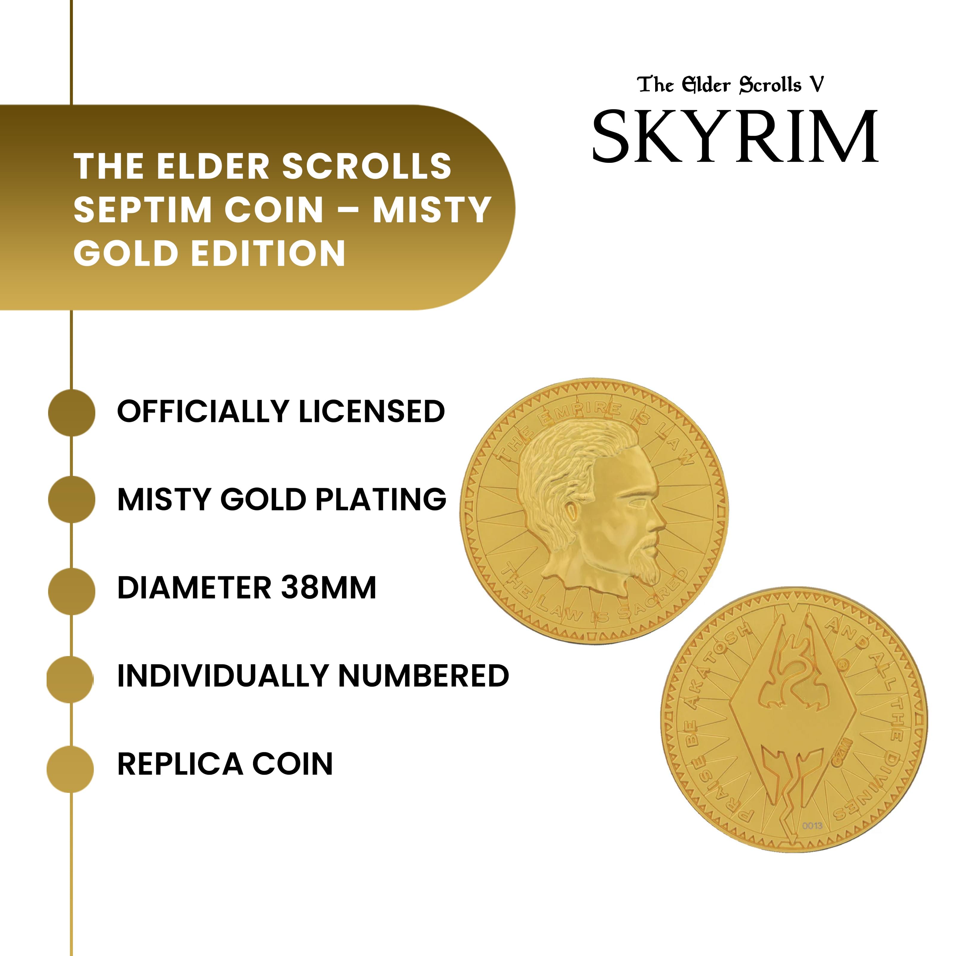 The Elder Scrolls Septim Coin Replica | Misty Gold Edition