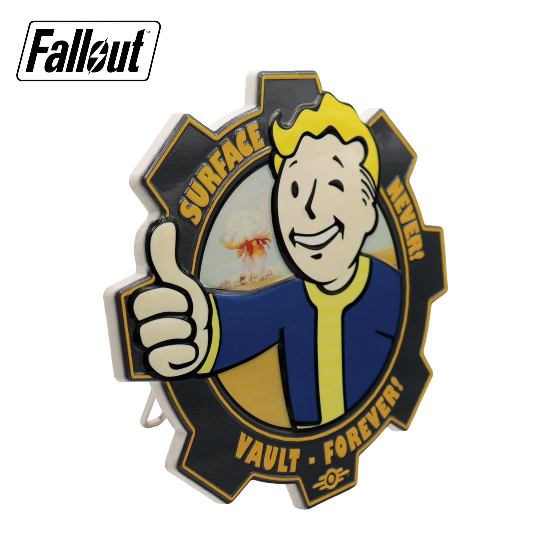 Fallout Vault Boy "Surface Never, Vault Forever" Resin Plaque