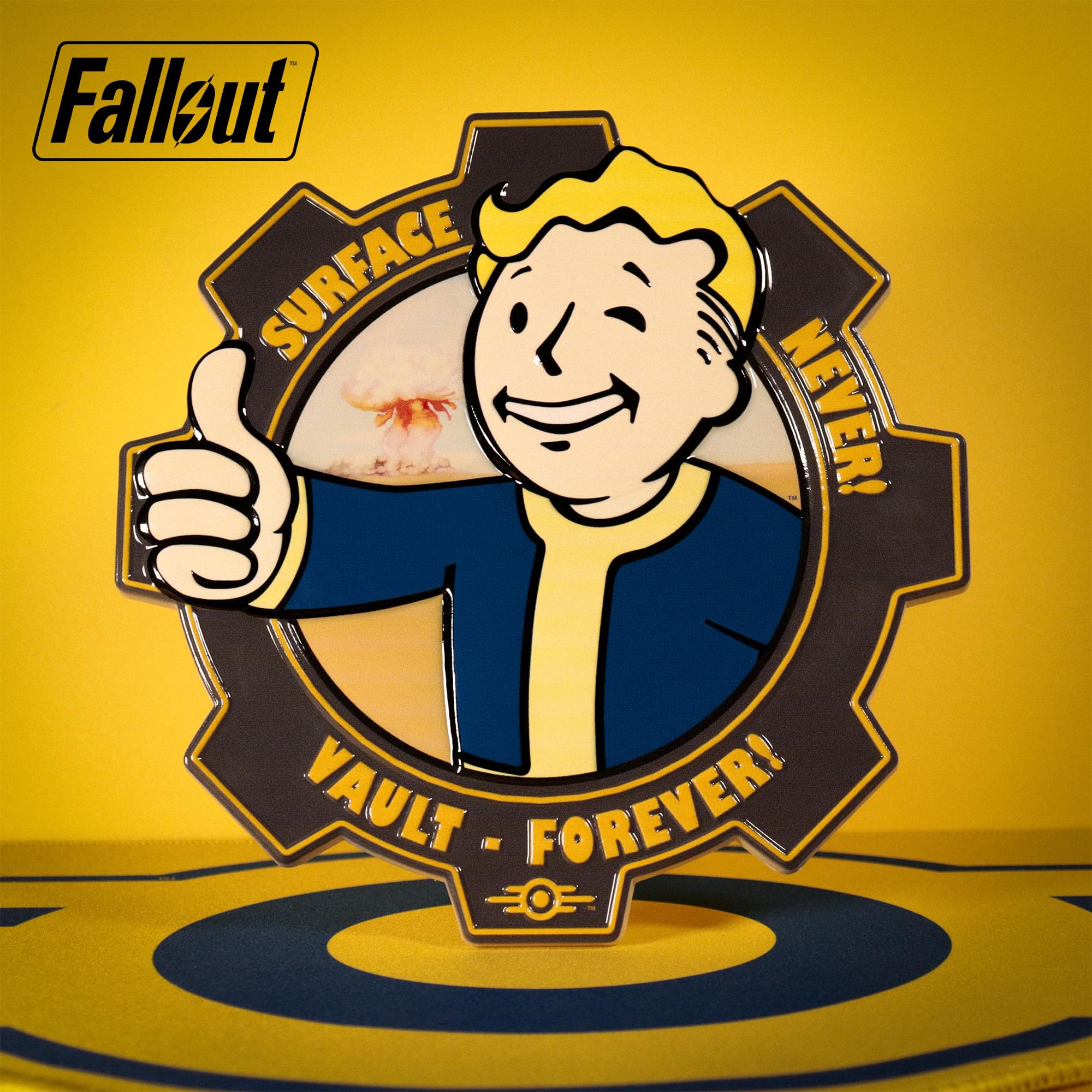 Fallout Vault Boy "Surface Never, Vault Forever" Resin Plaque