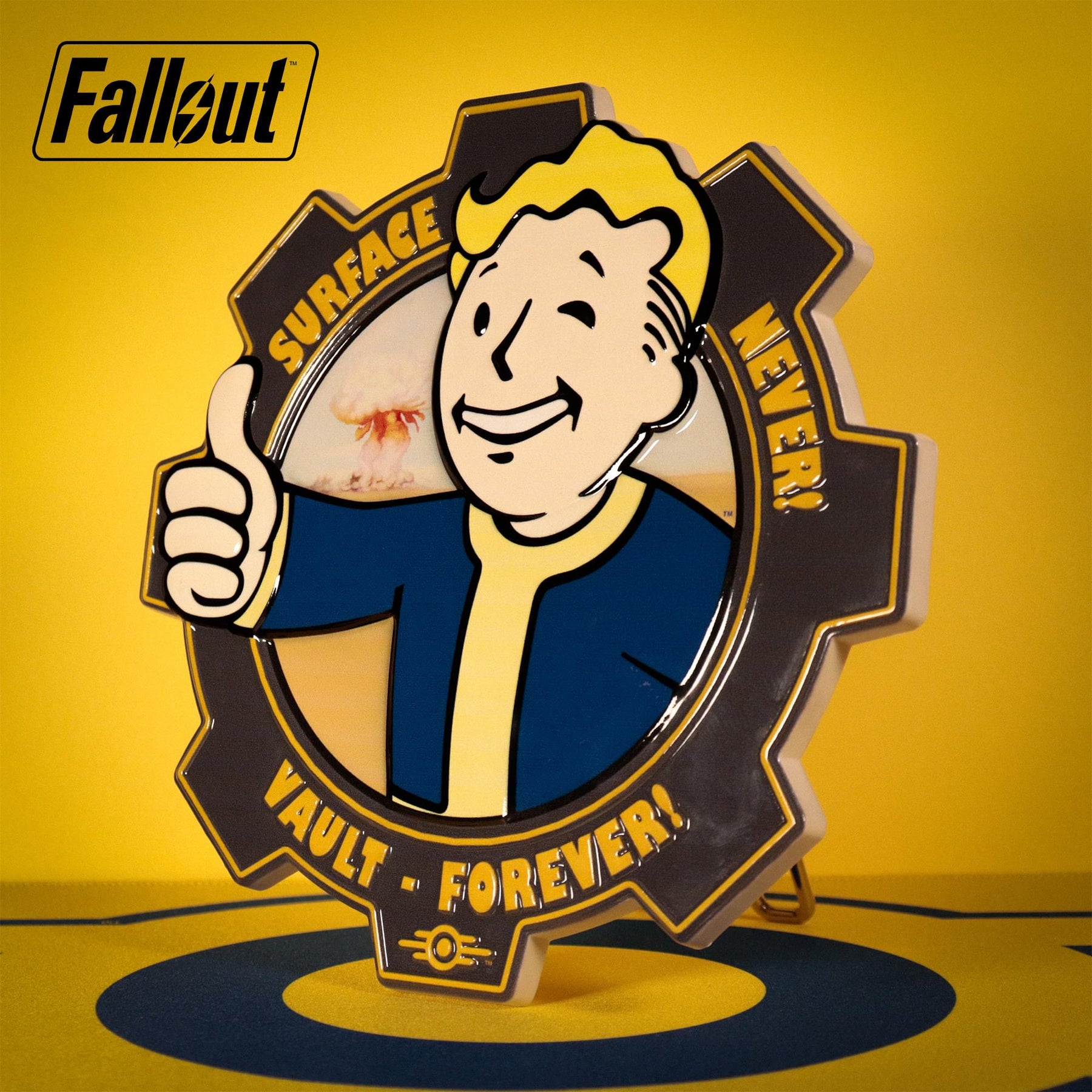 Fallout Vault Boy "Surface Never, Vault Forever" Resin Plaque