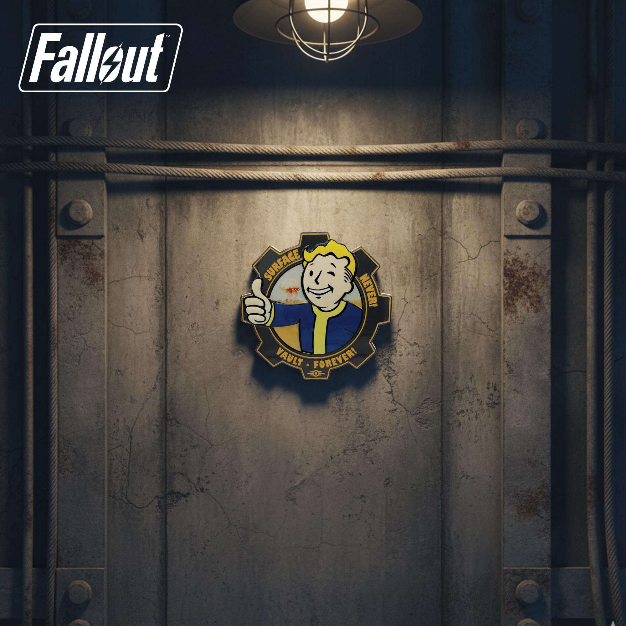 Fallout Vault Boy "Surface Never, Vault Forever" Resin Plaque