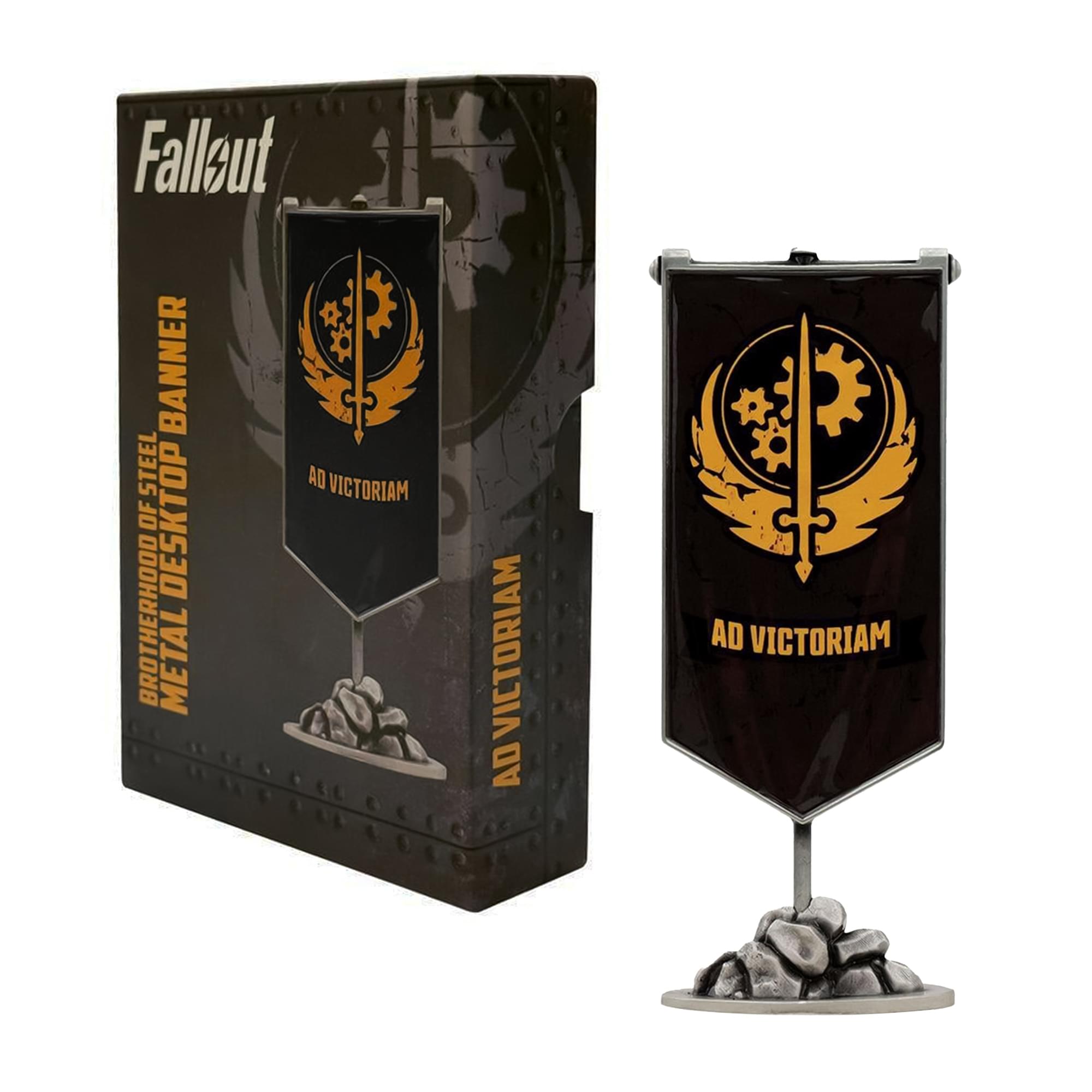 Fallout Brotherhood Of Steel Banner Limited Edition Metal Replica | 2 x 4 Inches