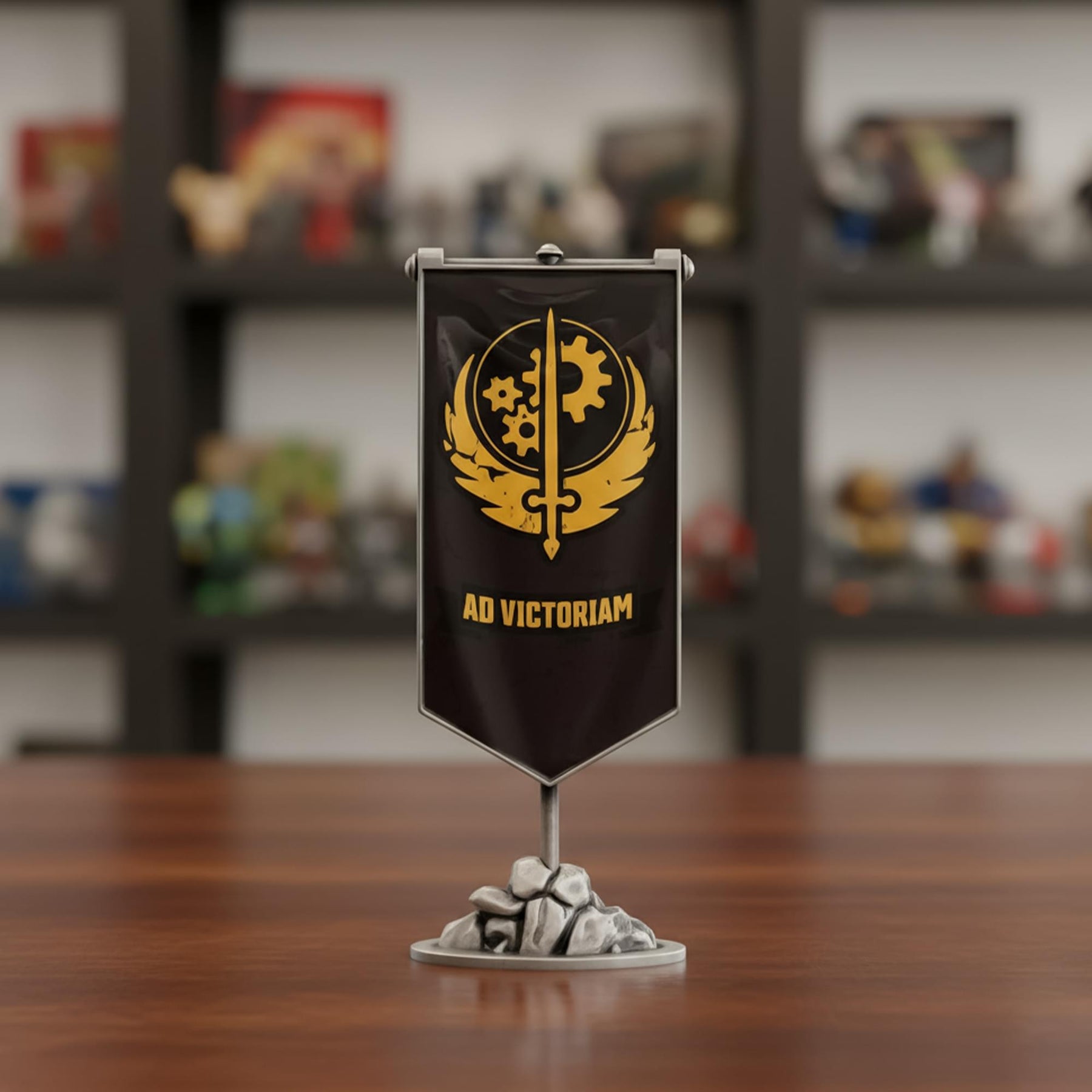 Fallout Brotherhood Of Steel Banner Limited Edition Metal Replica | 2 x 4 Inches