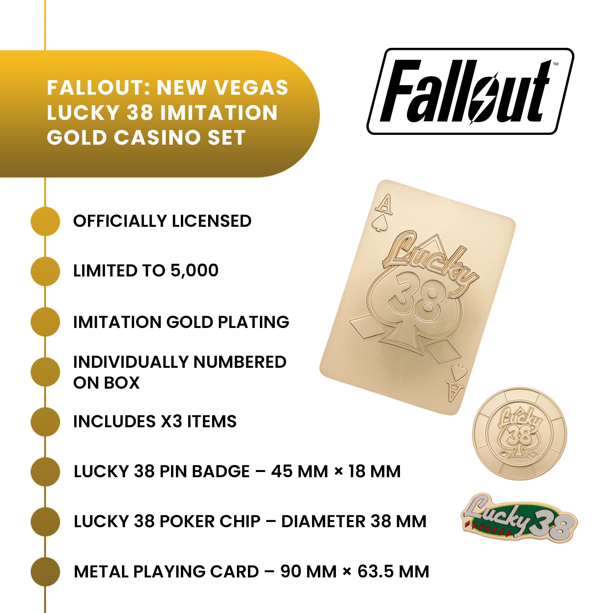 Fallout: New Vegas Lucky 38 Limited Edition Imitation Gold Casino Set