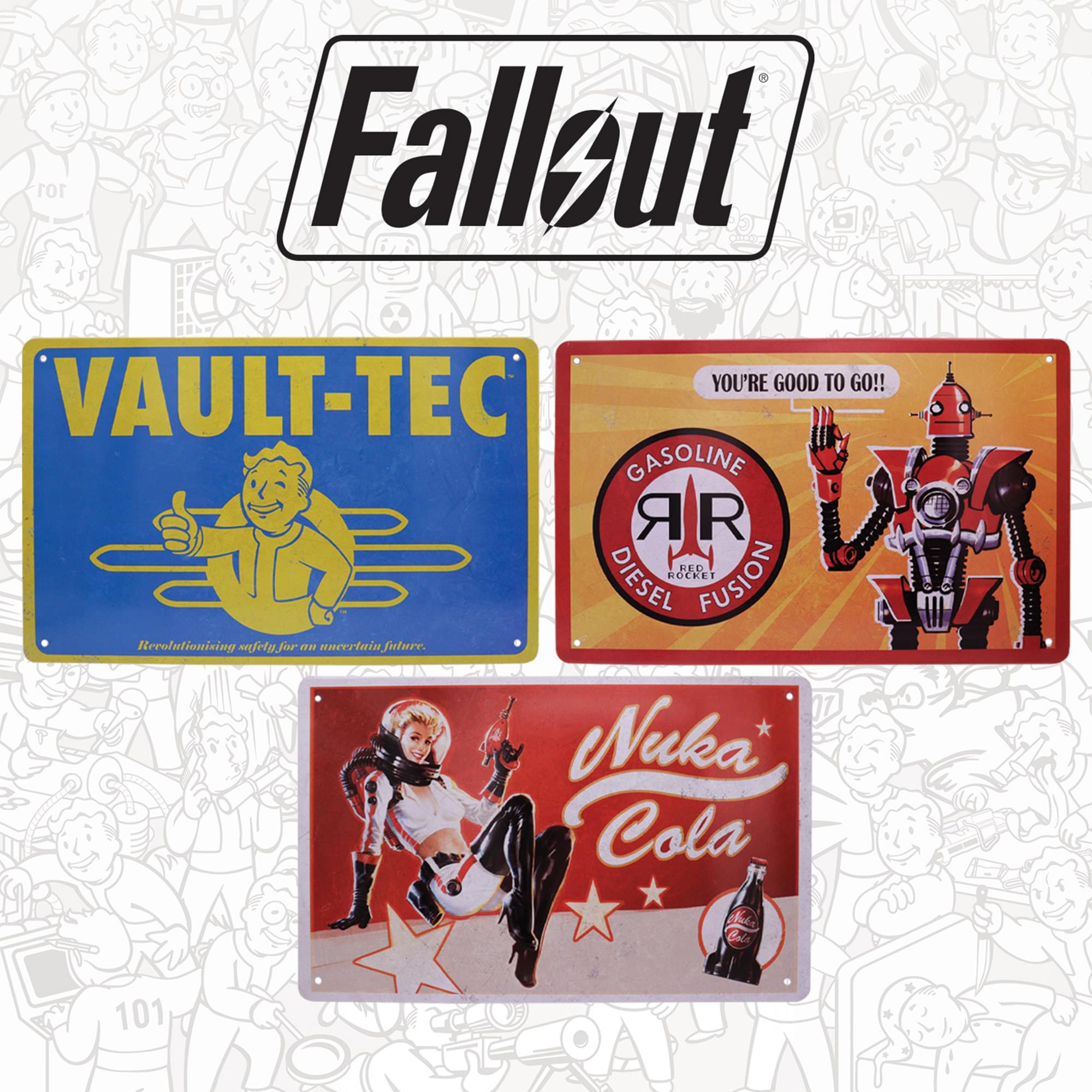 Fallout 3-Piece Tin Sign Set