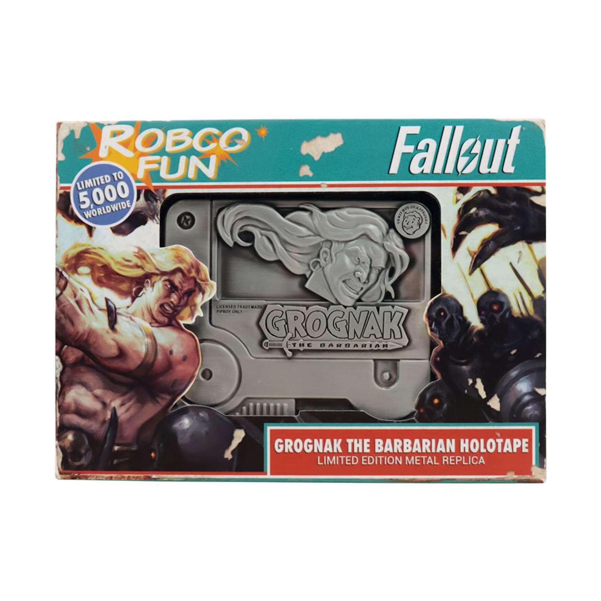 Fallout Grognak The Barbarian Holotape Limited Edition Embossed Metal Replica