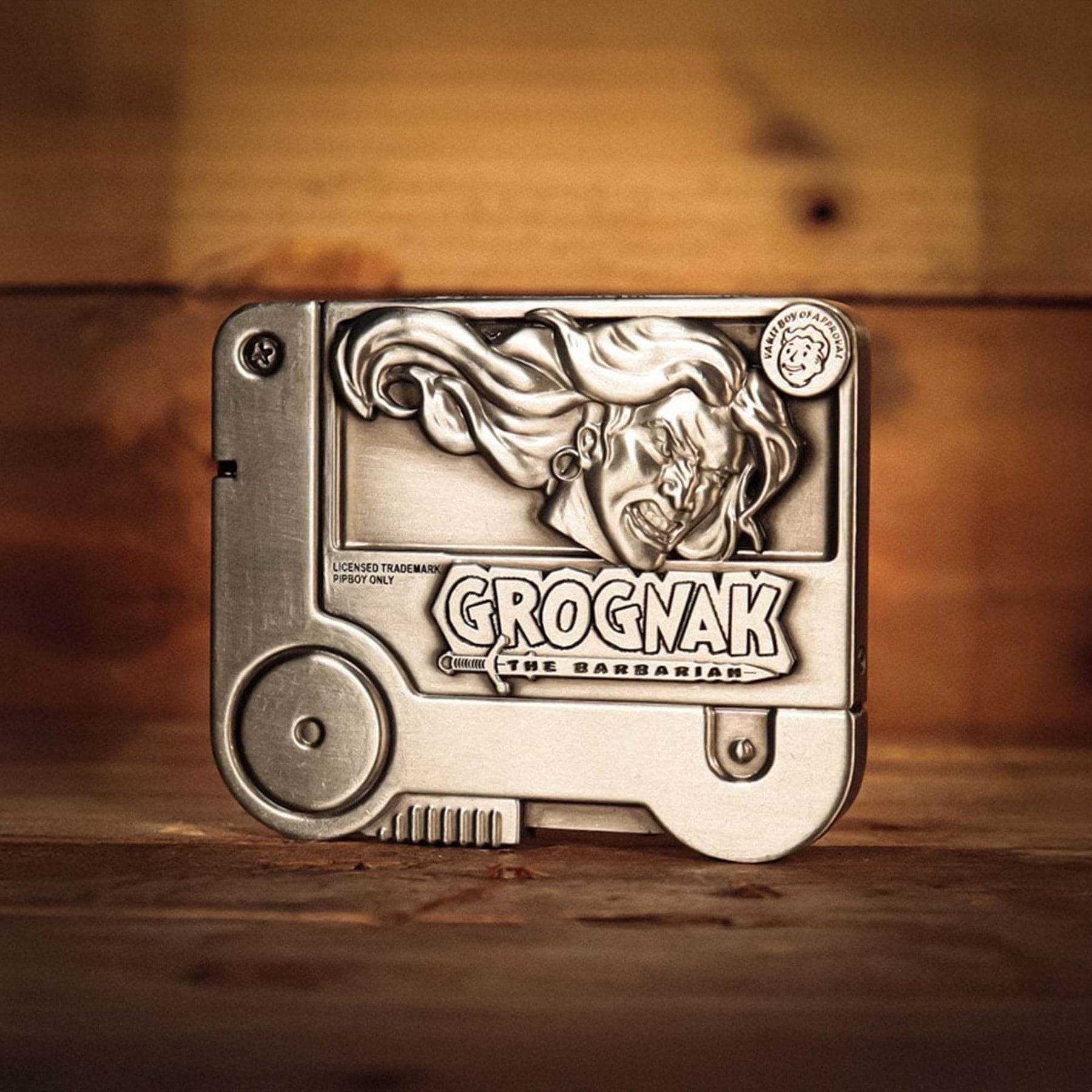Fallout Grognak The Barbarian Holotape Limited Edition Embossed Metal Replica