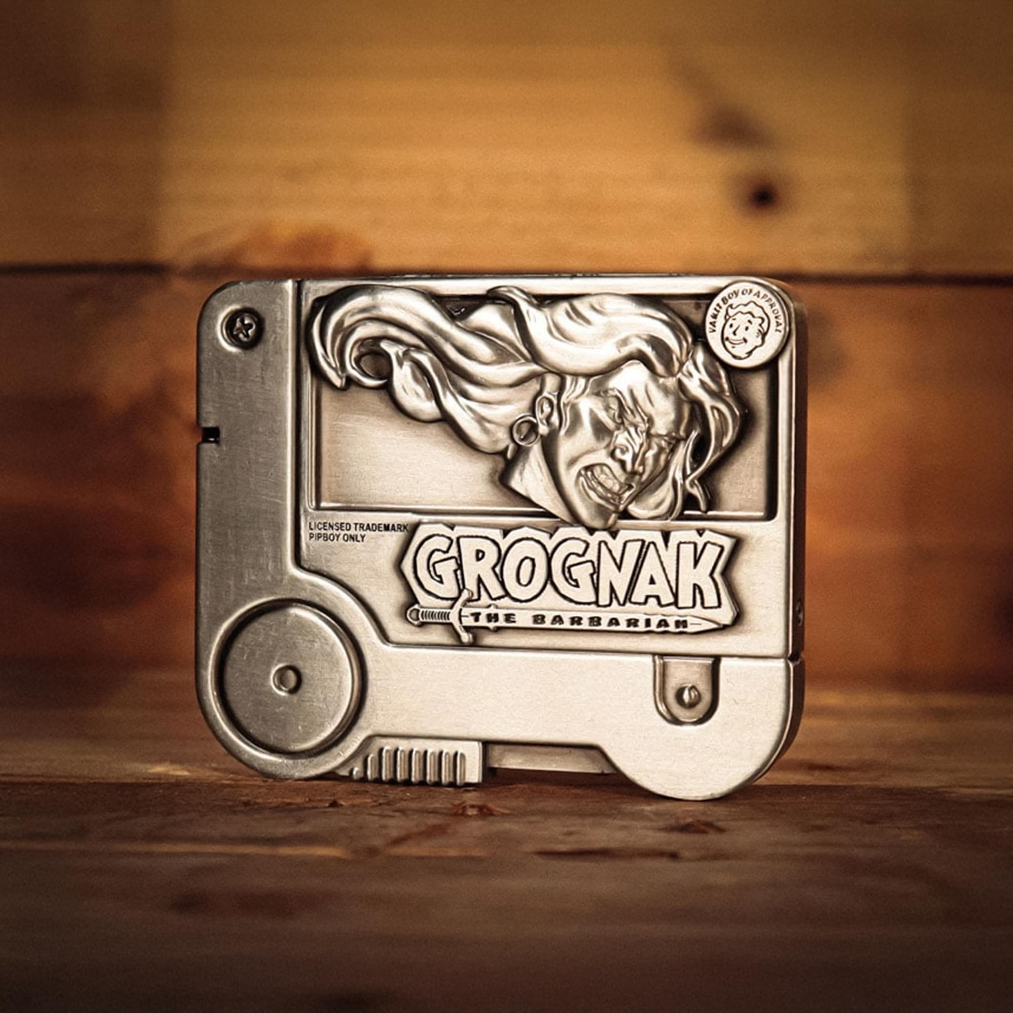 Fallout Grognak The Barbarian Holotape Limited Edition Embossed Metal Replica