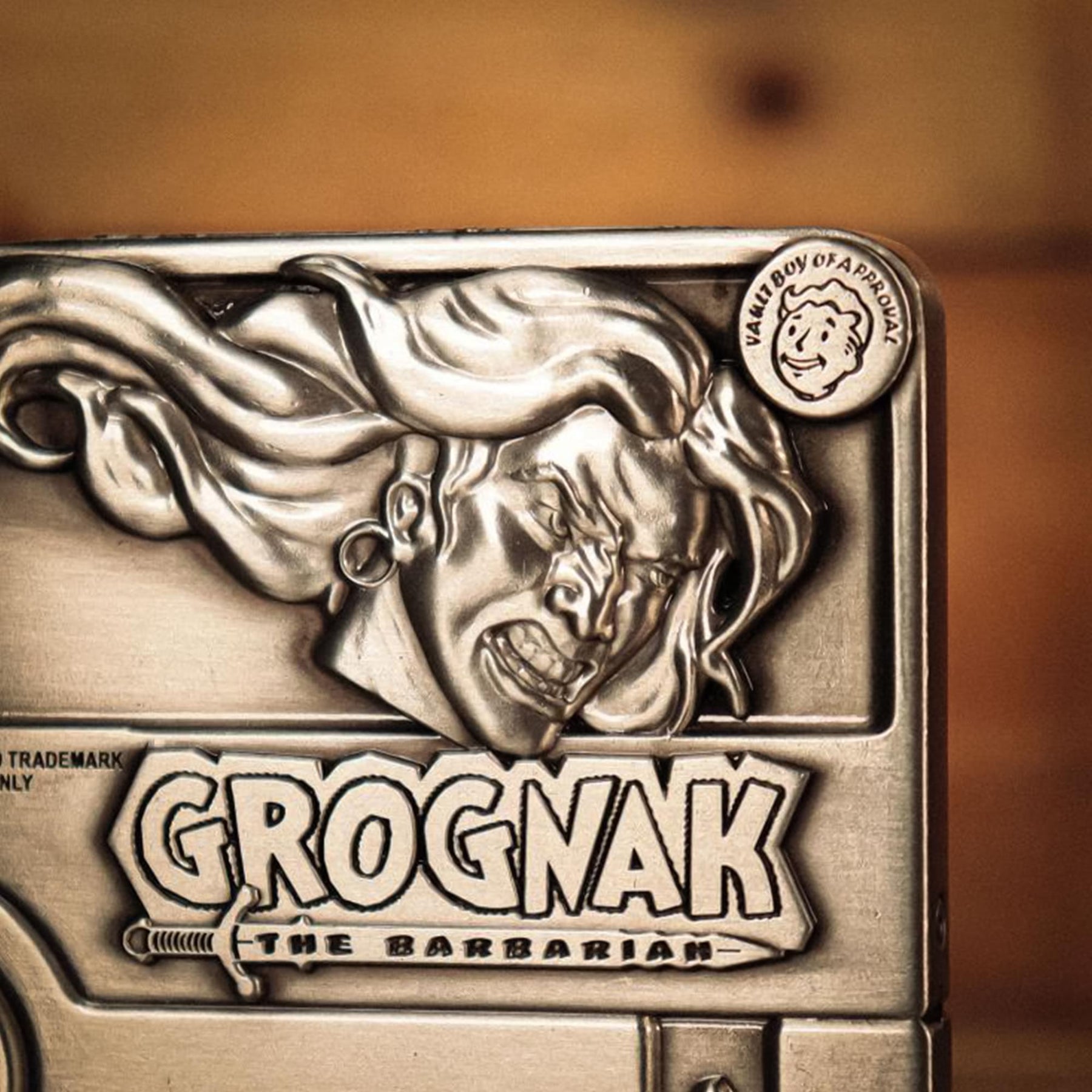 Fallout Grognak The Barbarian Holotape Limited Edition Embossed Metal Replica