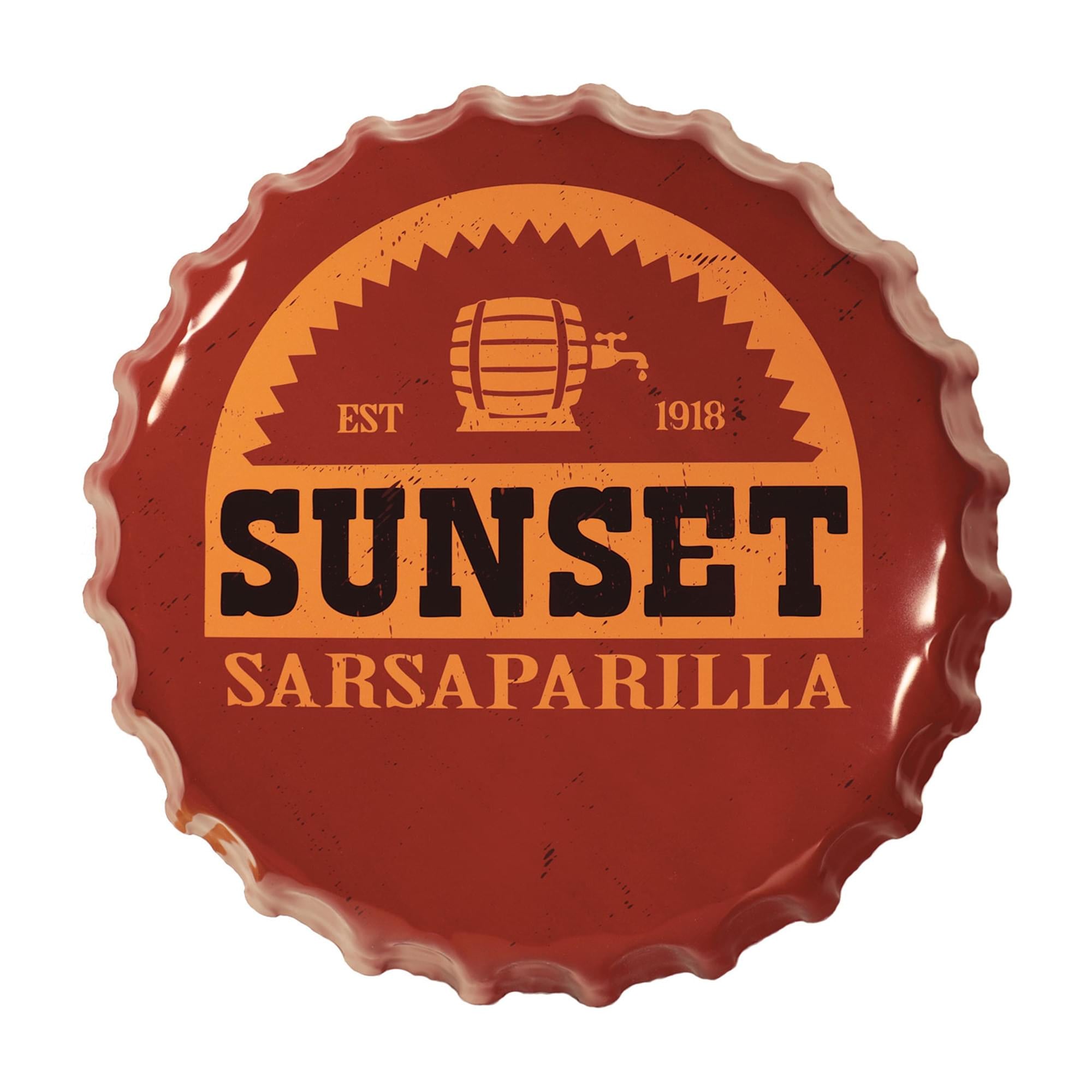 Fallout Sunset Sarsaparilla Bottle Cap Tin Sign