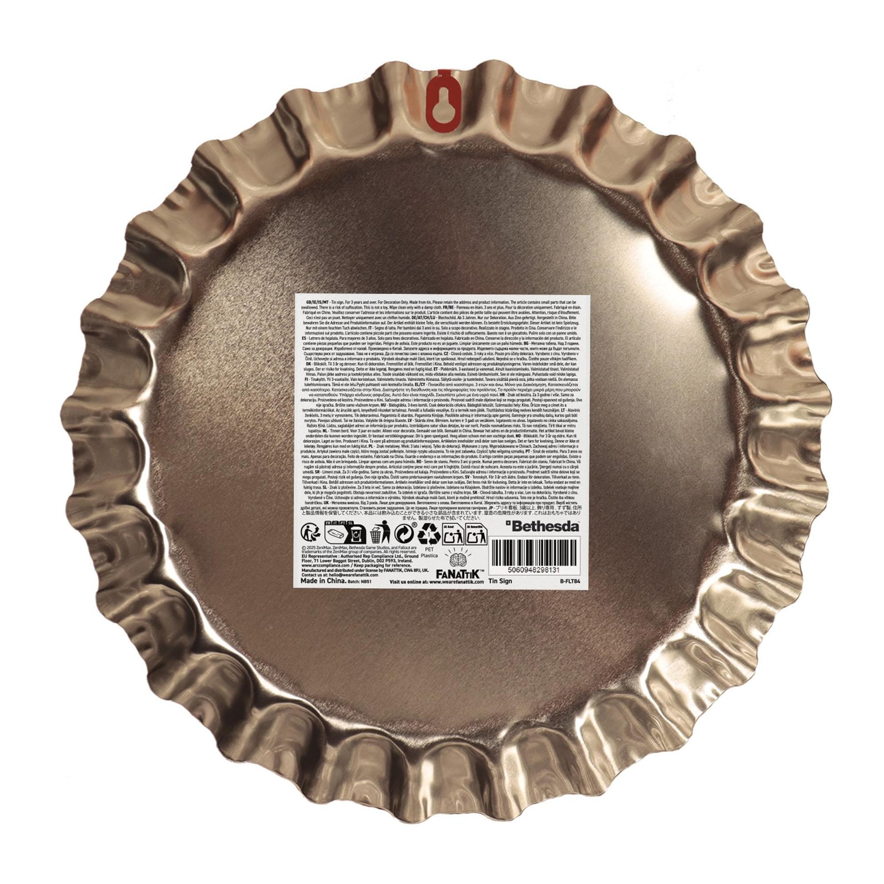 Fallout Sunset Sarsaparilla Bottle Cap Tin Sign