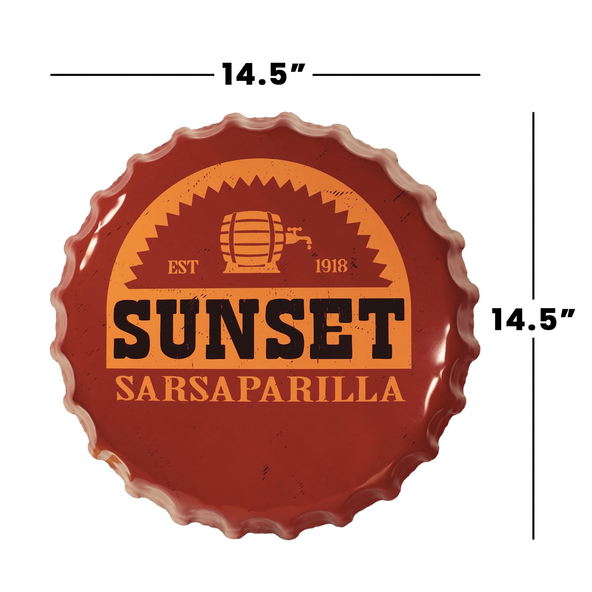 Fallout Sunset Sarsaparilla Bottle Cap Tin Sign