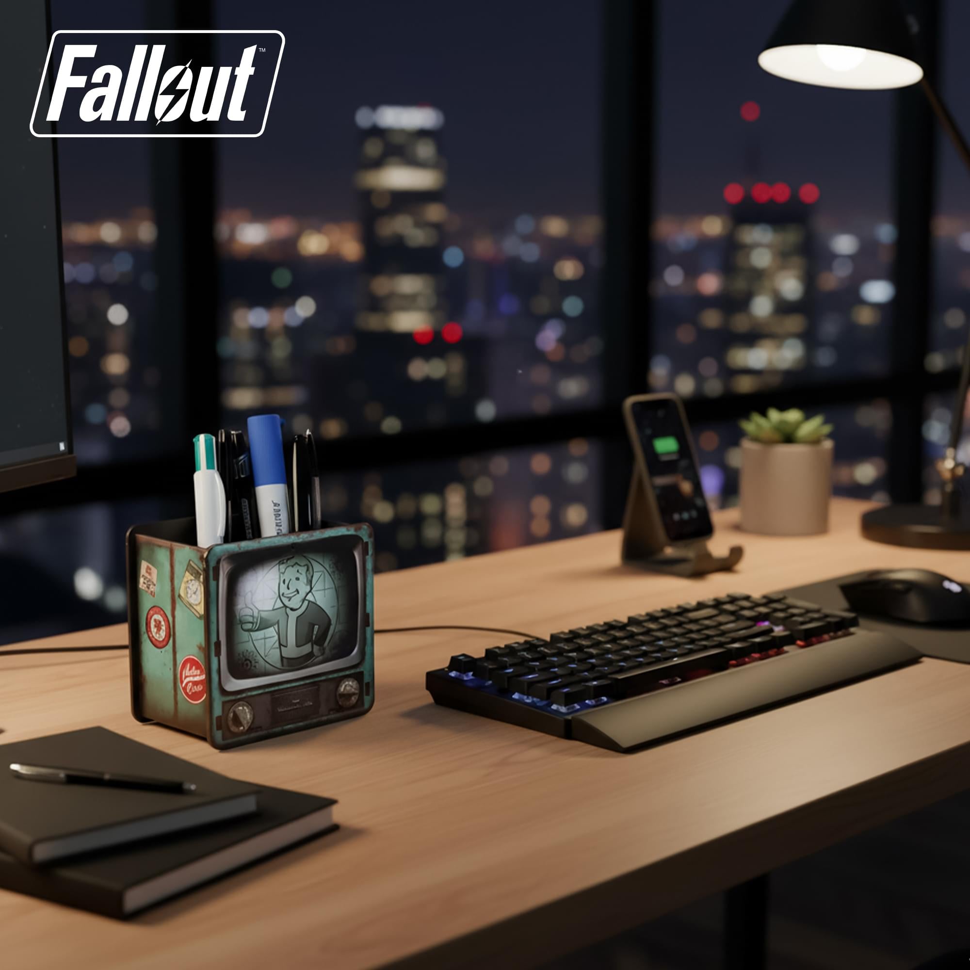 Fallout Vault-Tec MDF Desk Organizer | 4 x 4.5 x 2.5 Inches
