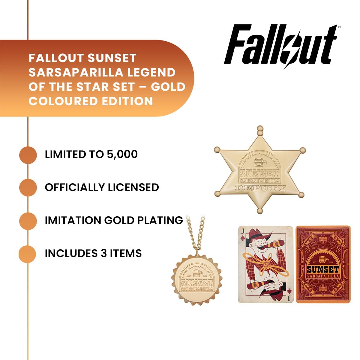 Fallout Sunset Sarsaparilla Legend Of The Star Set | Gold Colored Edition