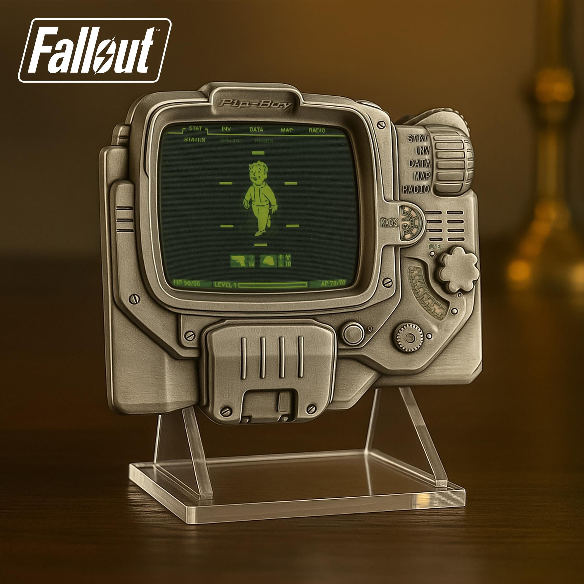 Fallout Pip-Boy Health Limited Edition Embossed Lenticular Metal Ingot