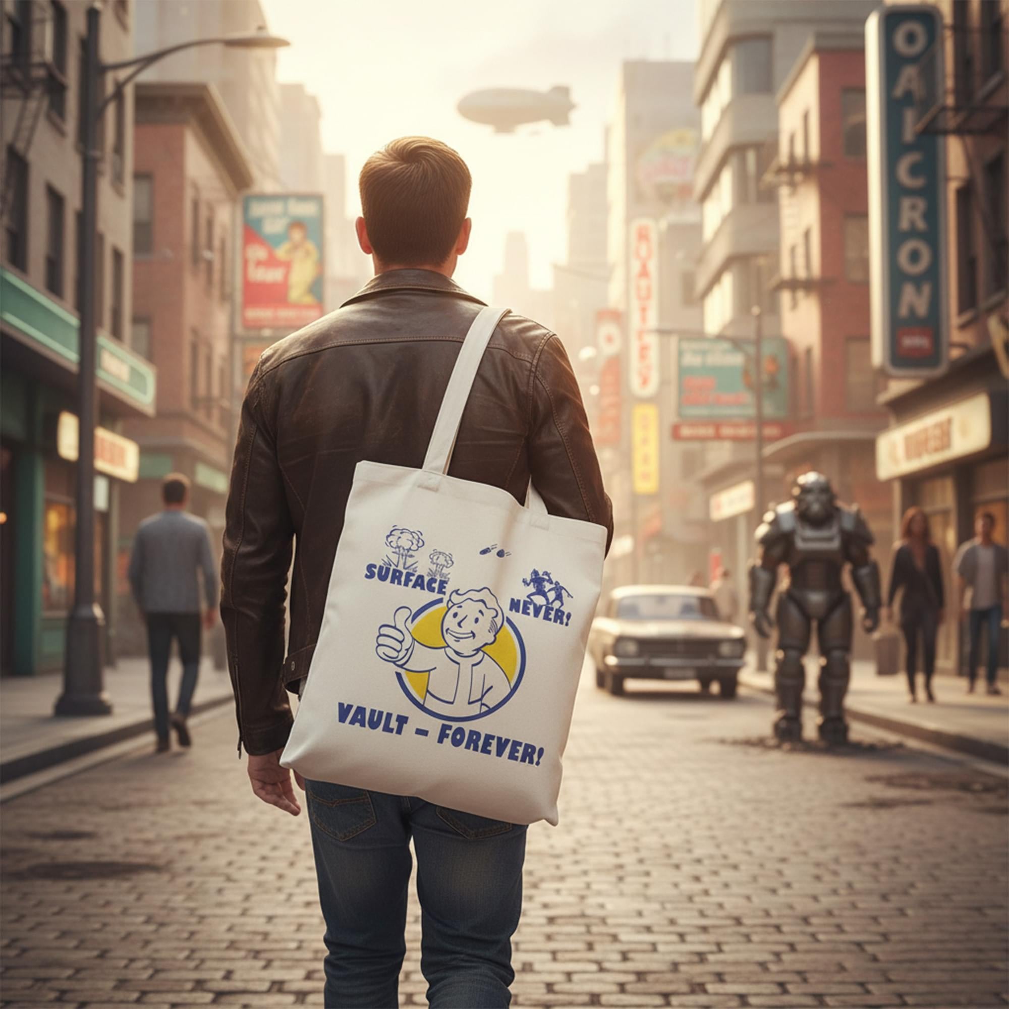 Fallout 16 Inch Vault Boy Tote Bag