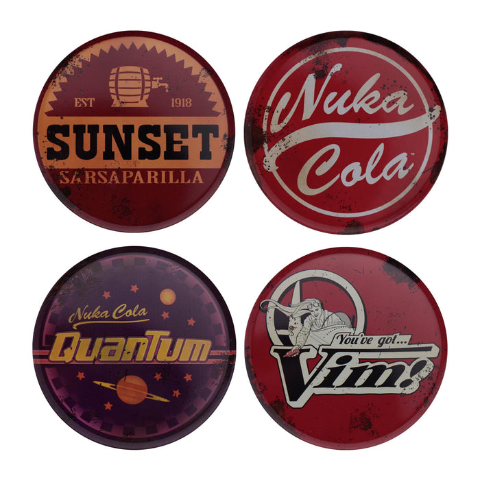 Fallout Set of Four Metal Drinks Coasters