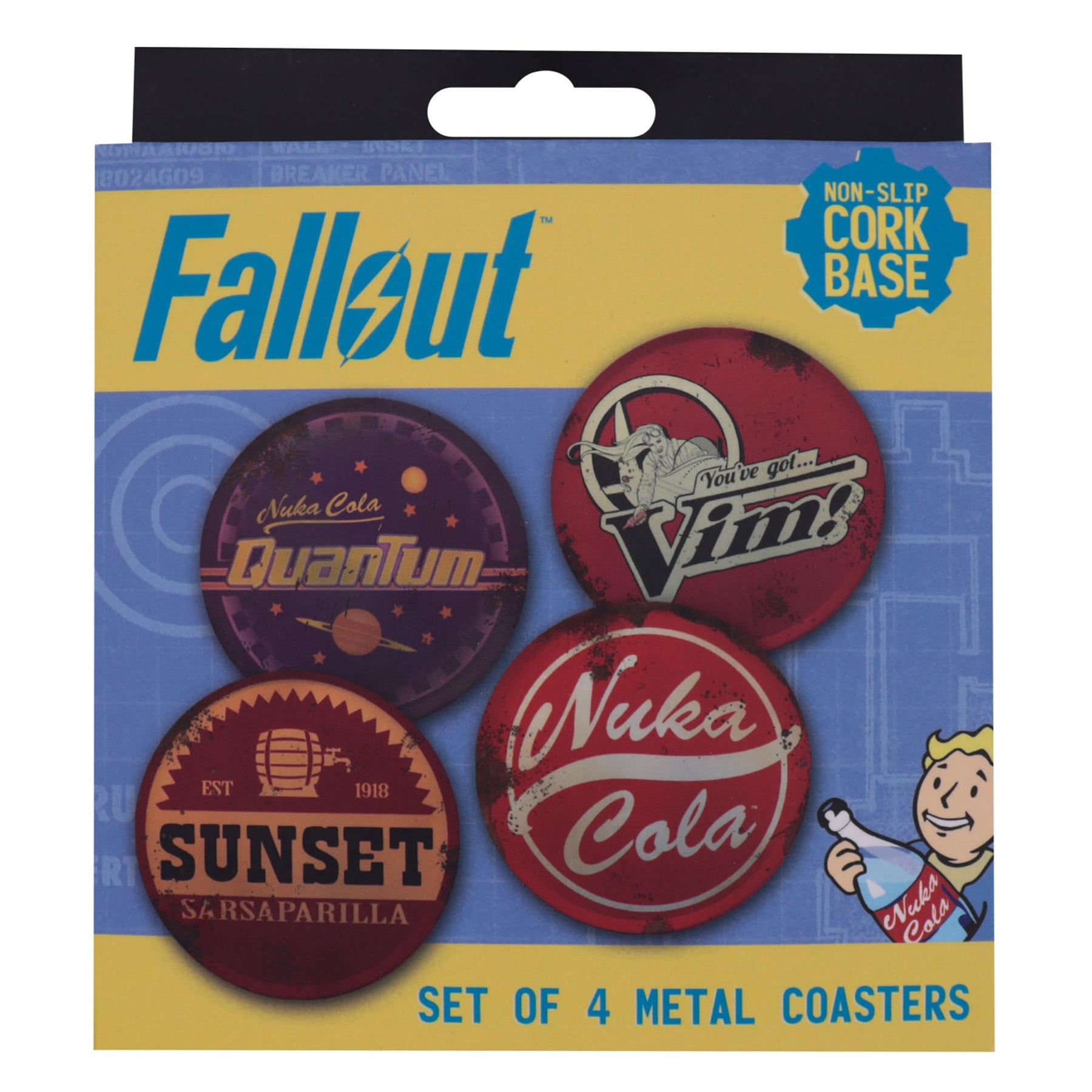 Fallout Set of Four Metal Drinks Coasters