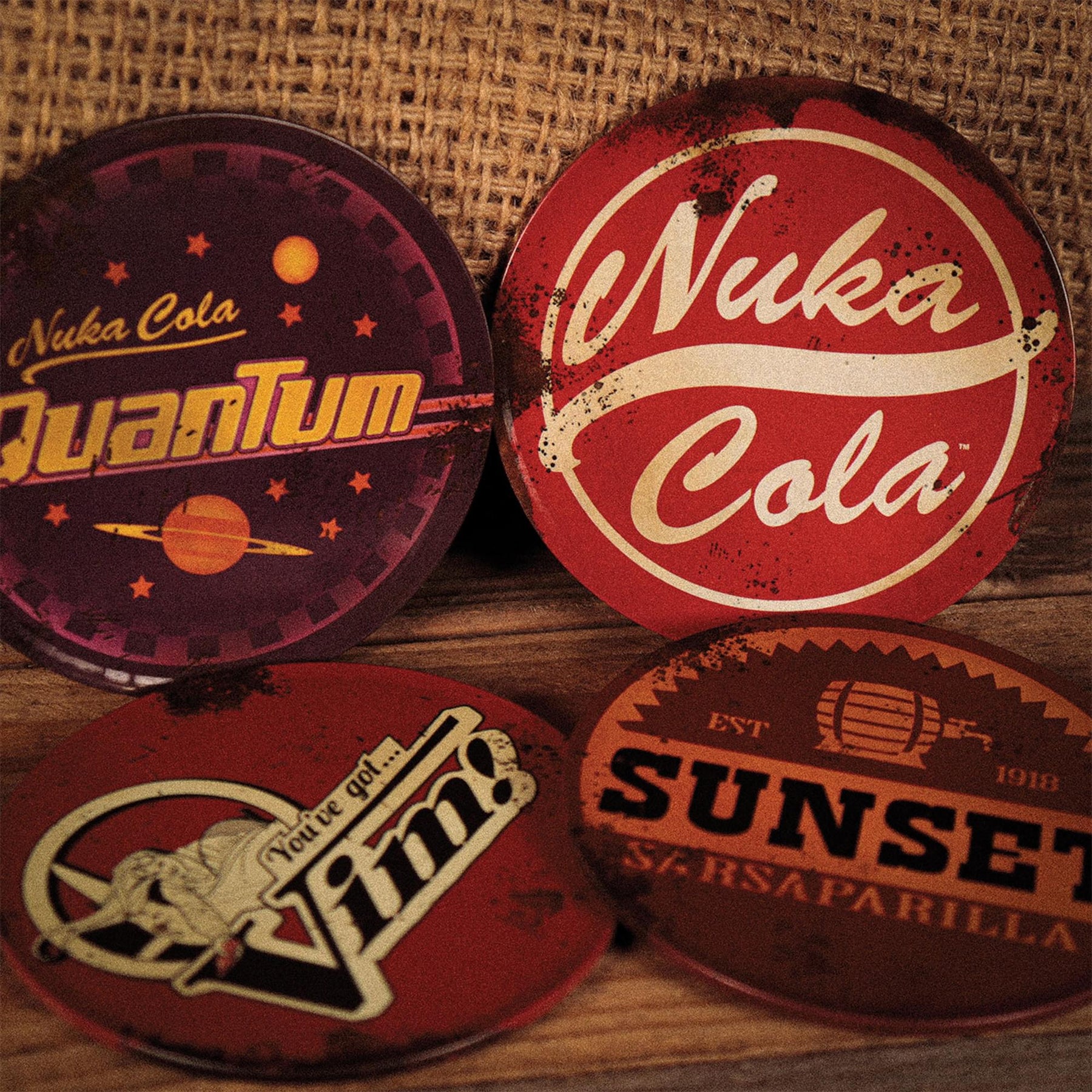 Fallout Set of Four Metal Drinks Coasters