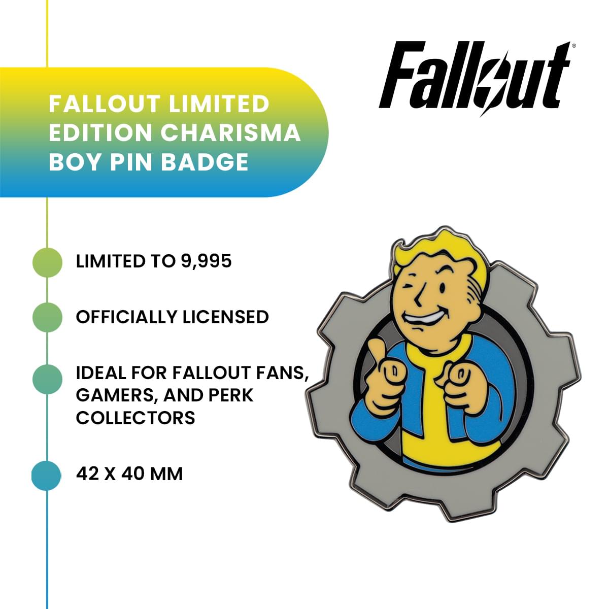Fallout Limited Edition Charisma Boy Pin Badge
