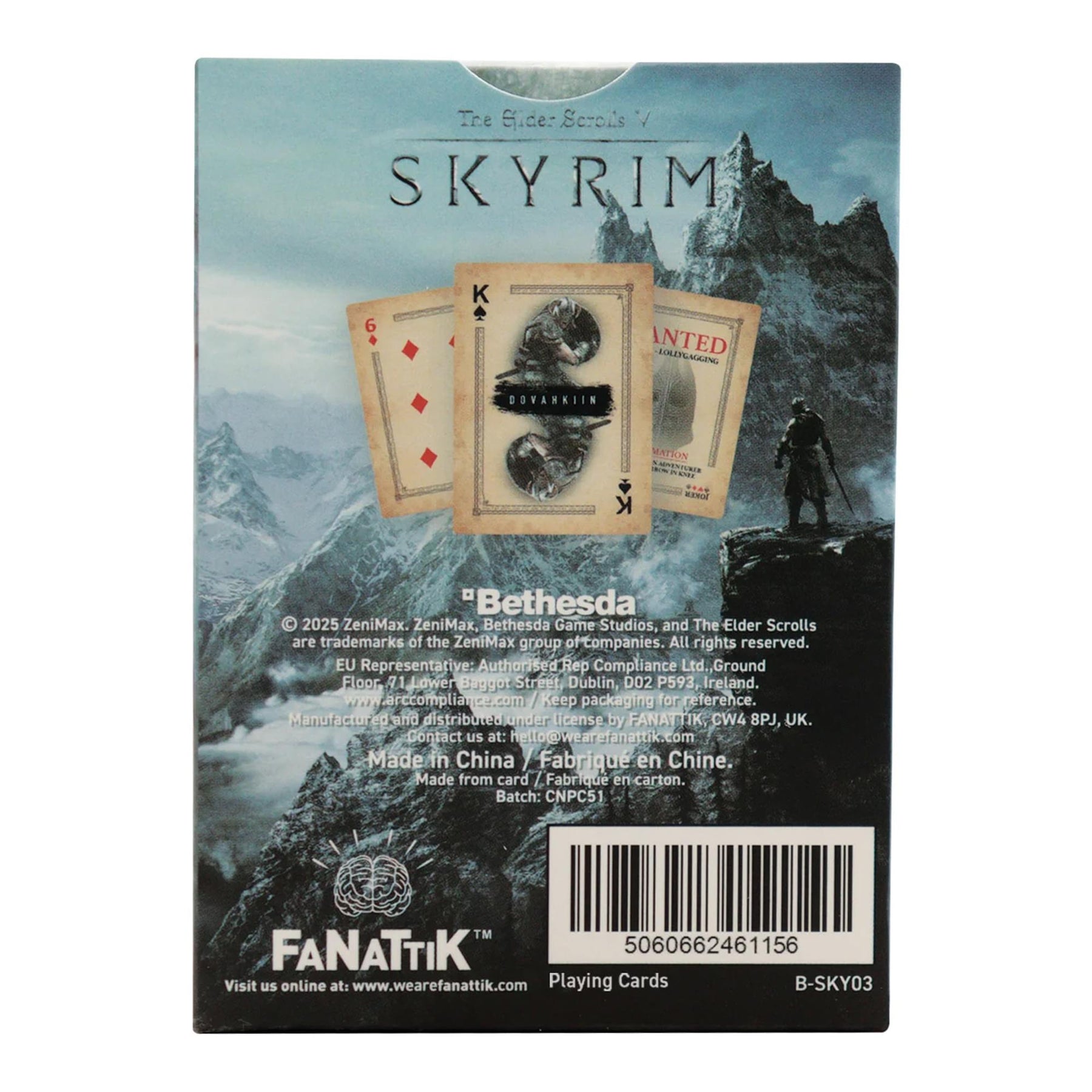 The Elder Scrolls V: Skyrim Playing Cards | 52-Card Deck Plus 2 Jokers