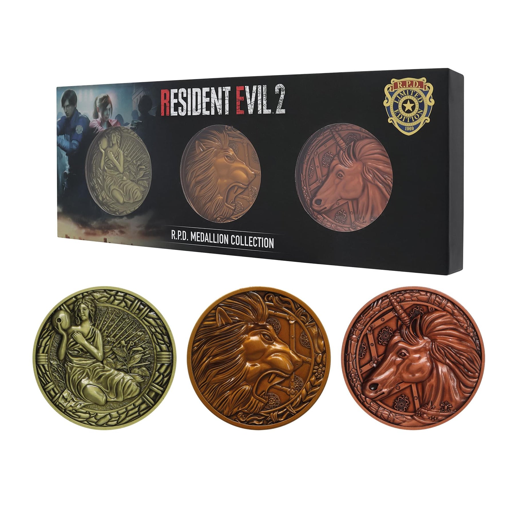 Resident Evil 2 Limited Edition 3-Piece Medallion Replica Set | U.S. Variant