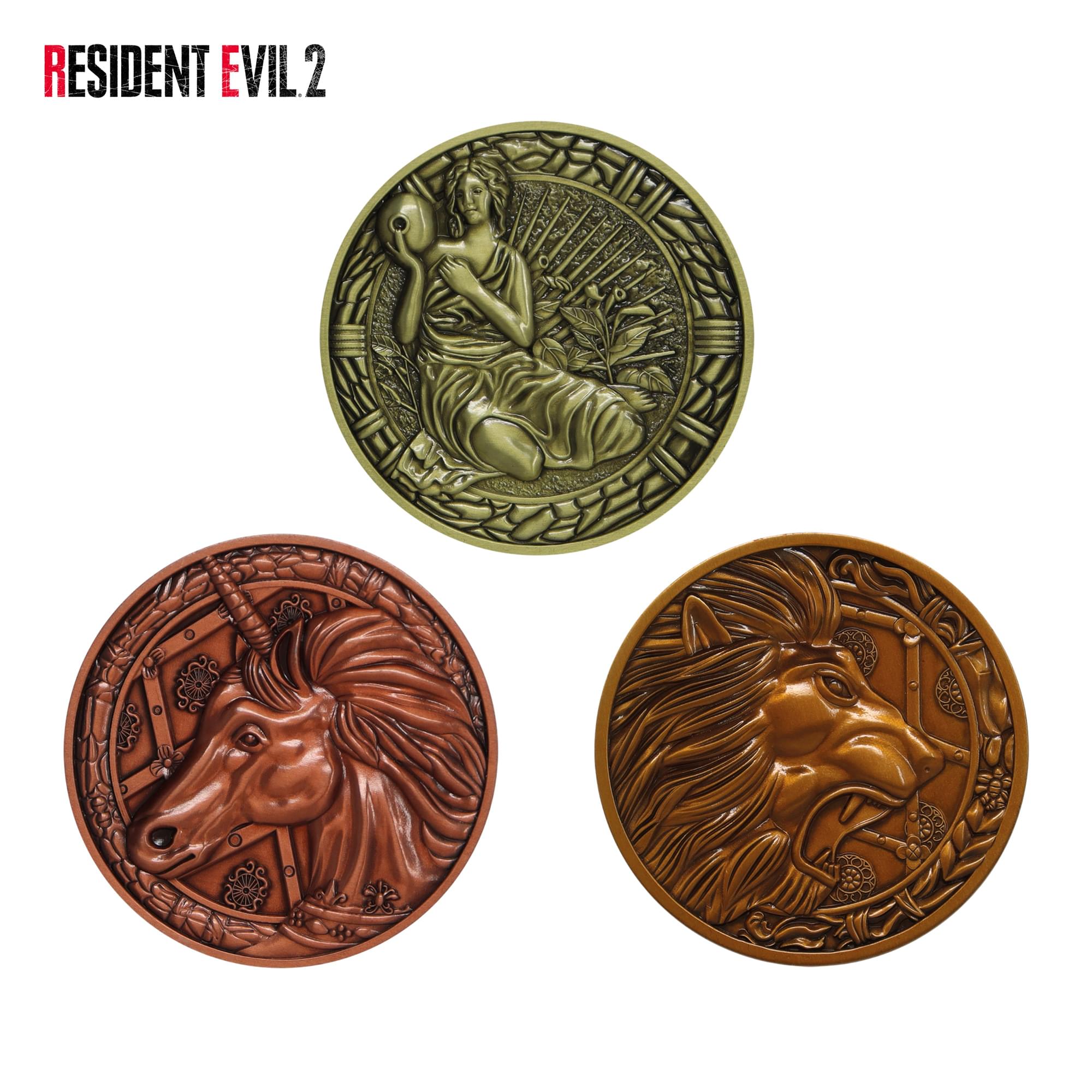 Resident Evil 2 Limited Edition 3-Piece Medallion Replica Set | U.S. Variant