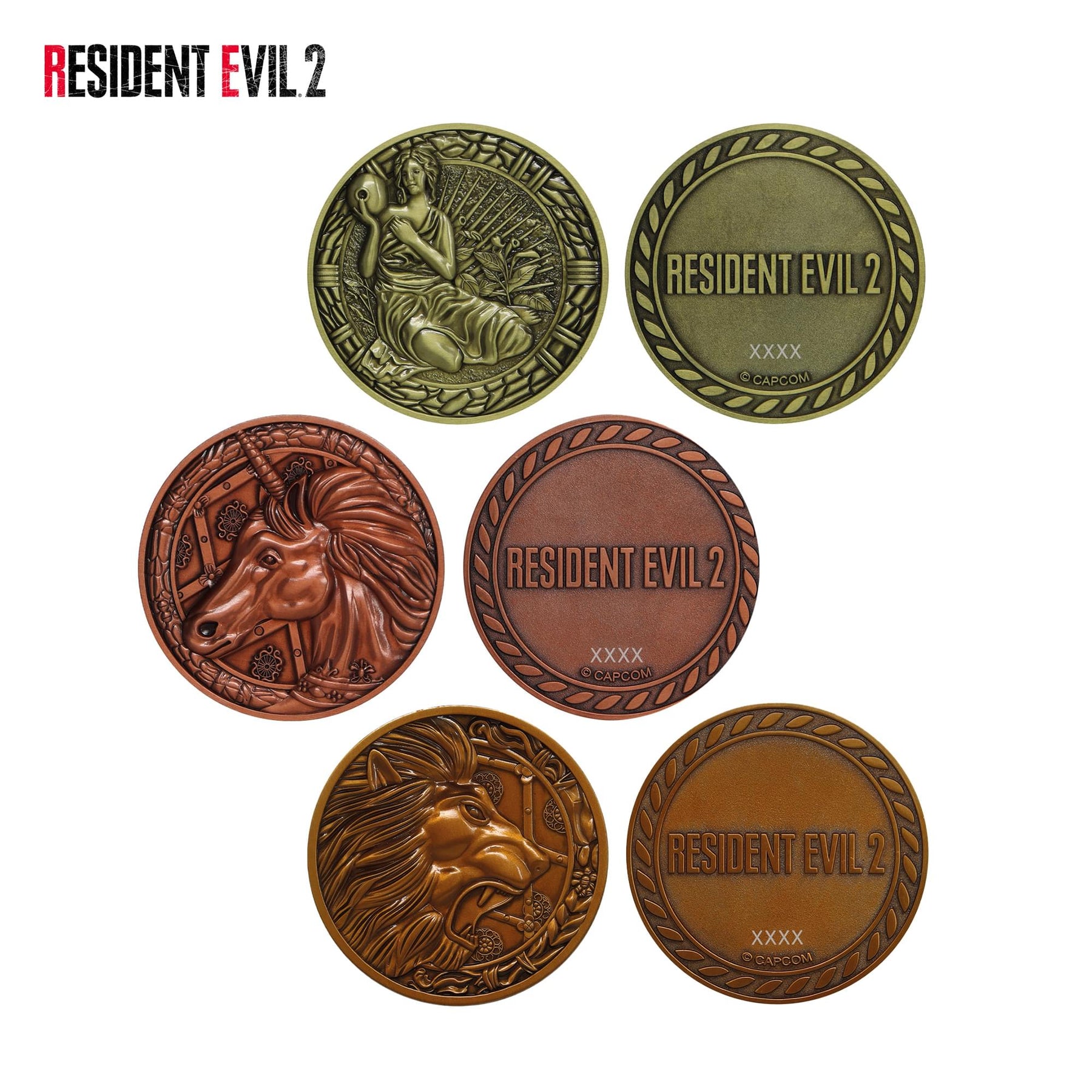Resident Evil 2 Limited Edition 3-Piece Medallion Replica Set | U.S. Variant