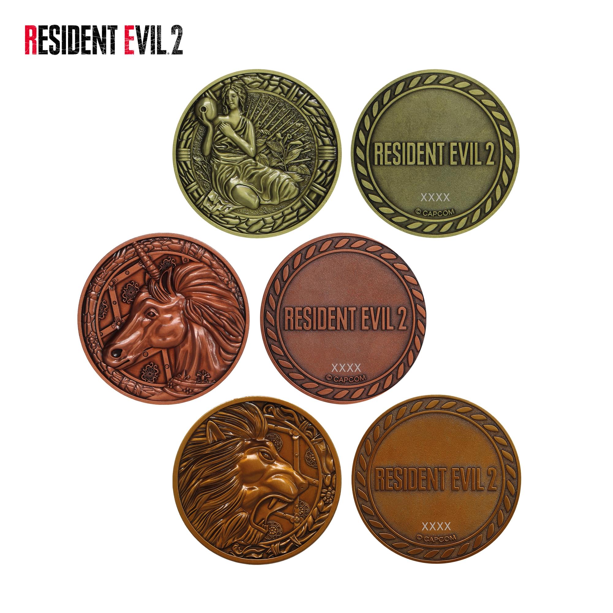 Resident Evil 2 Limited Edition 3-Piece Medallion Replica Set | U.S. Variant
