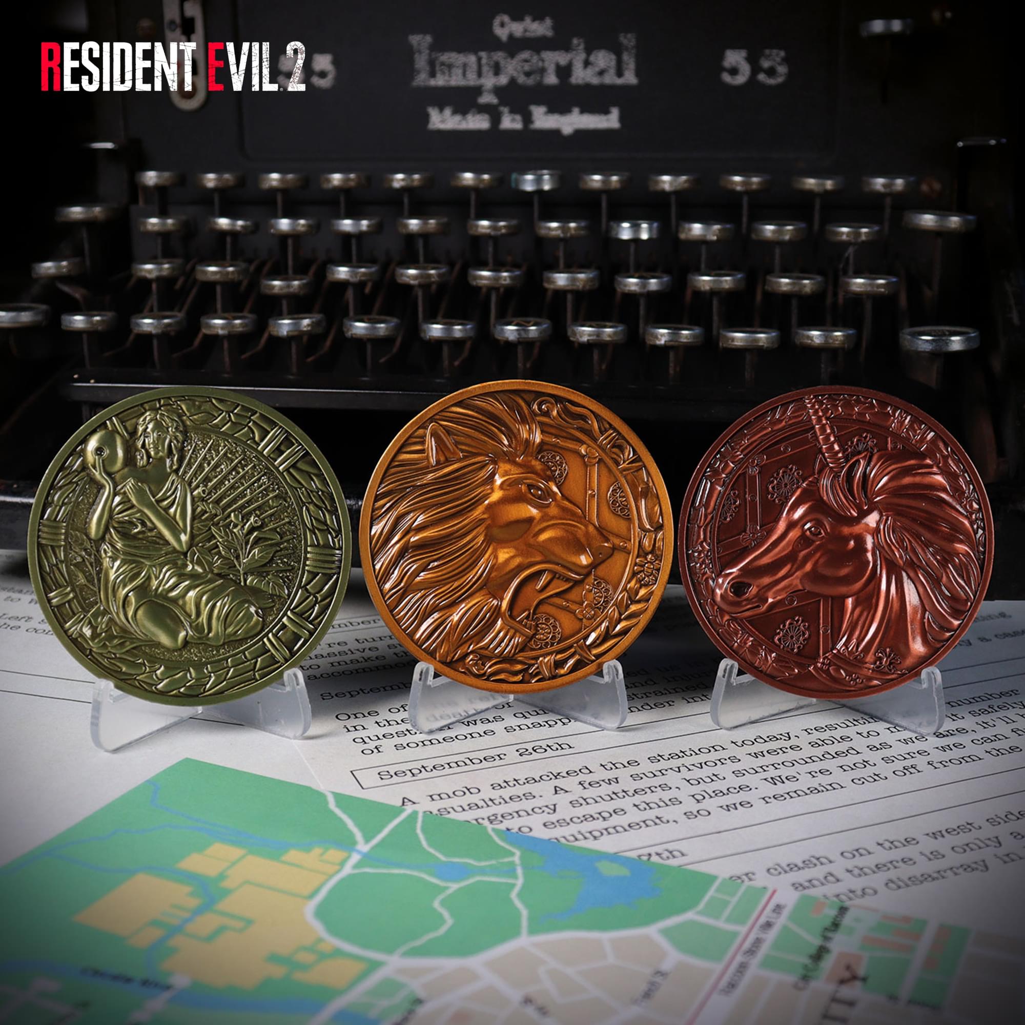 Resident Evil 2 Limited Edition 3-Piece Medallion Replica Set | U.S. Variant