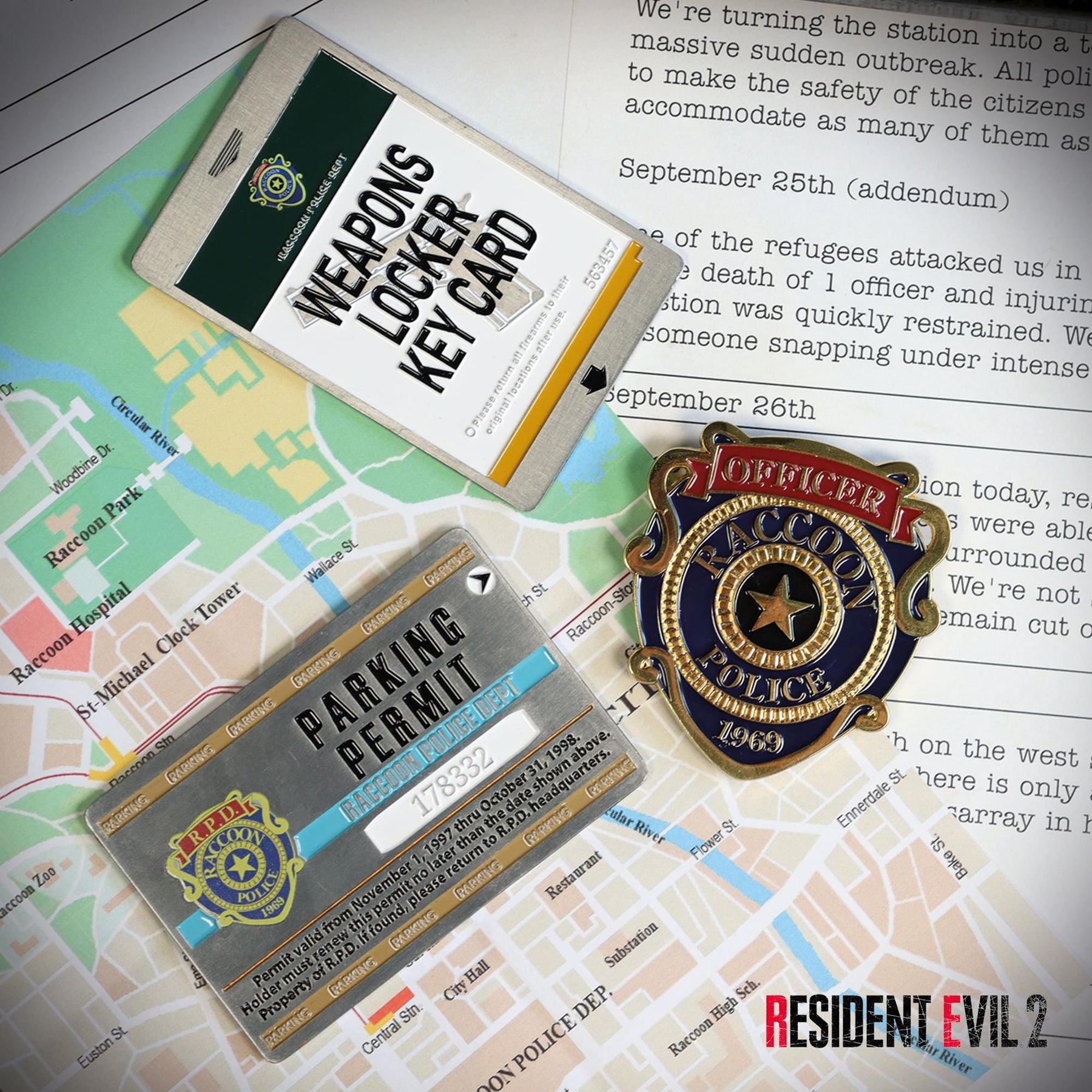 Resident Evil 2 R.P.D. Limited Edition Metal "Welcome Pack" Replica | U.S. Variant