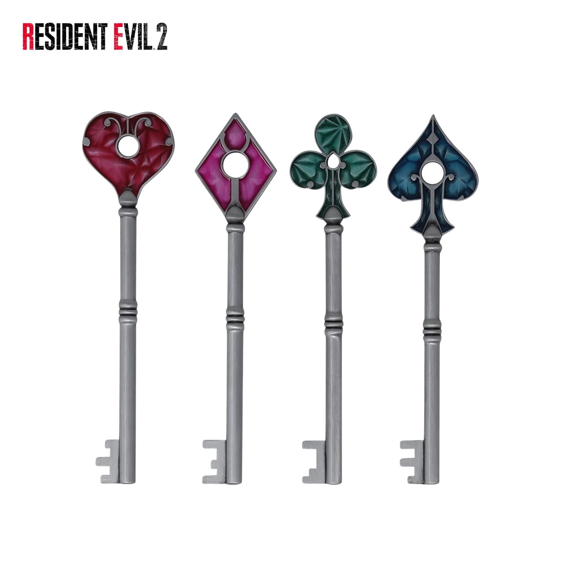 Resident Evil 2 Limited Edition 4-Piece Card Suit Key Replica Set | U.S. Variant