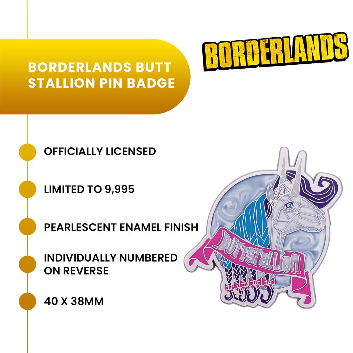 Borderlands Butt Stallion Limited Edition Enamel Pin