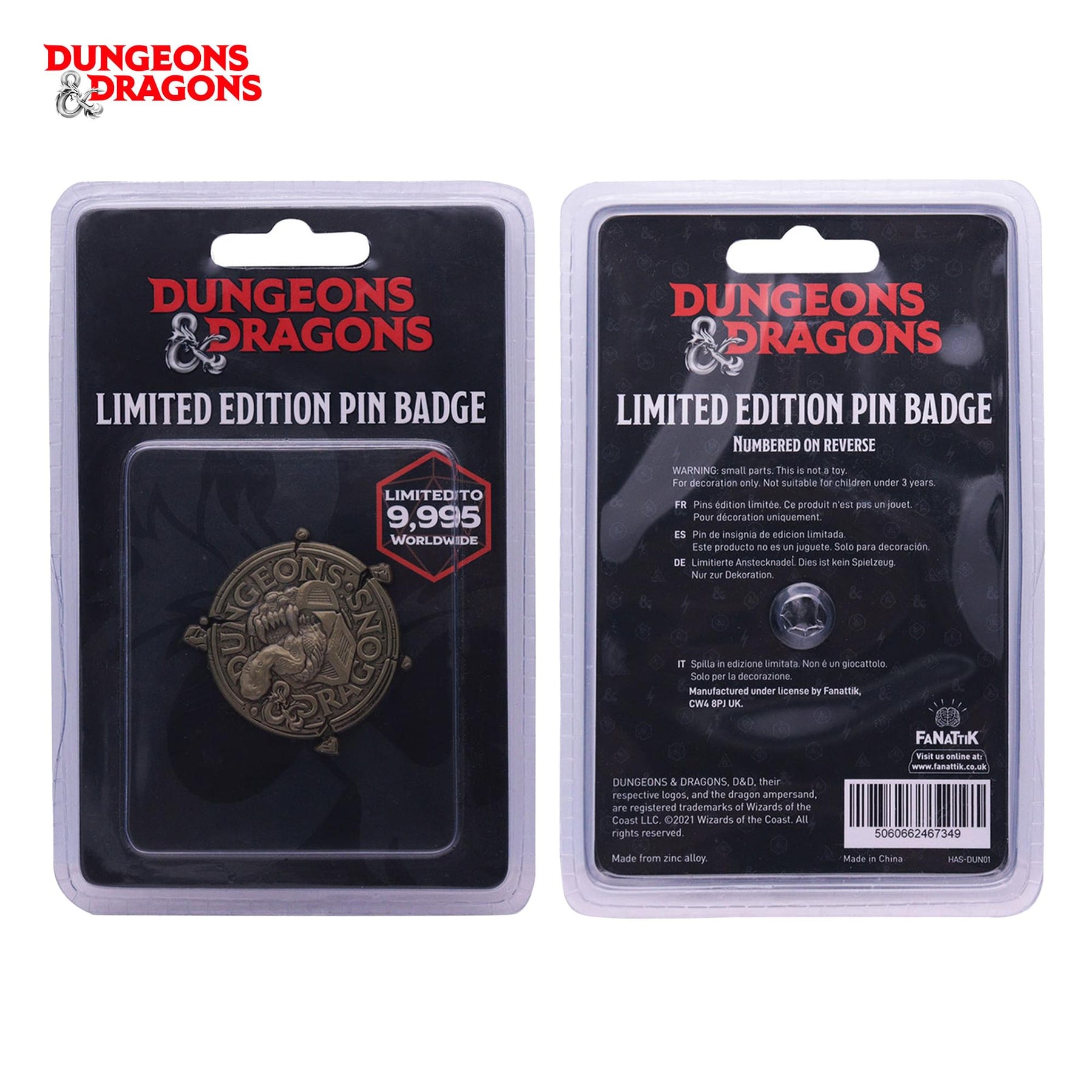 Dungeons & Dragons Limited Edition Mimic Premium Pin Badge