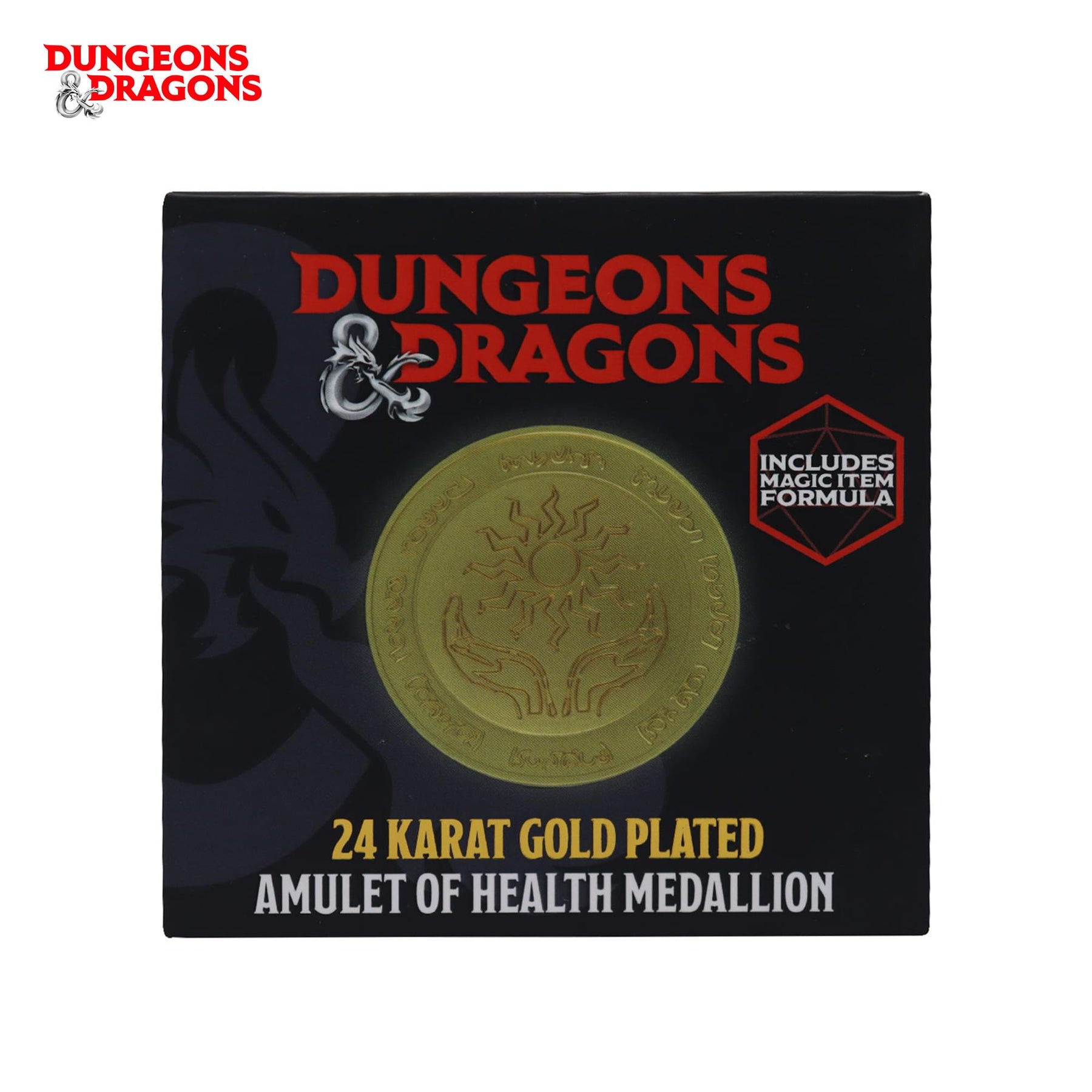 Dungeons & Dragons 24k Gold Plated Amulet of Health Medallion