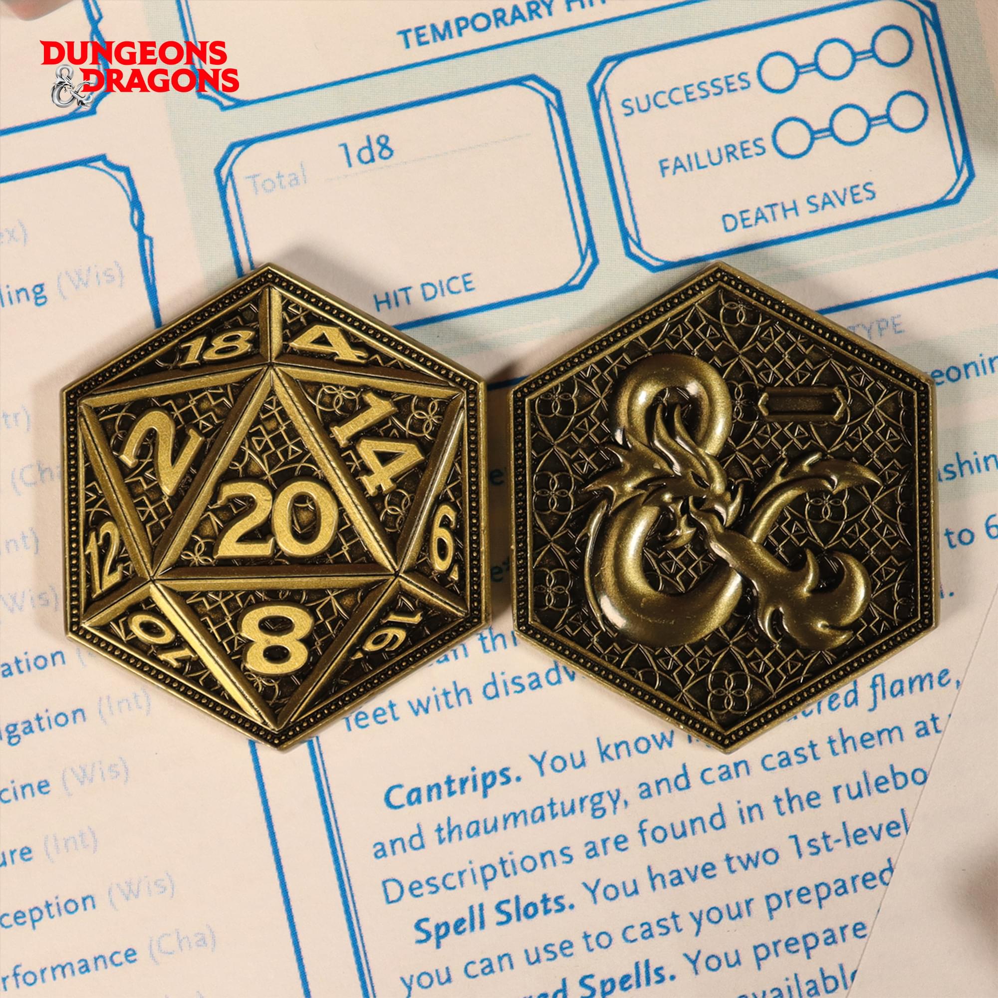 Dungeons & Dragons 20-Sided Die Limited Edition Collector Coin