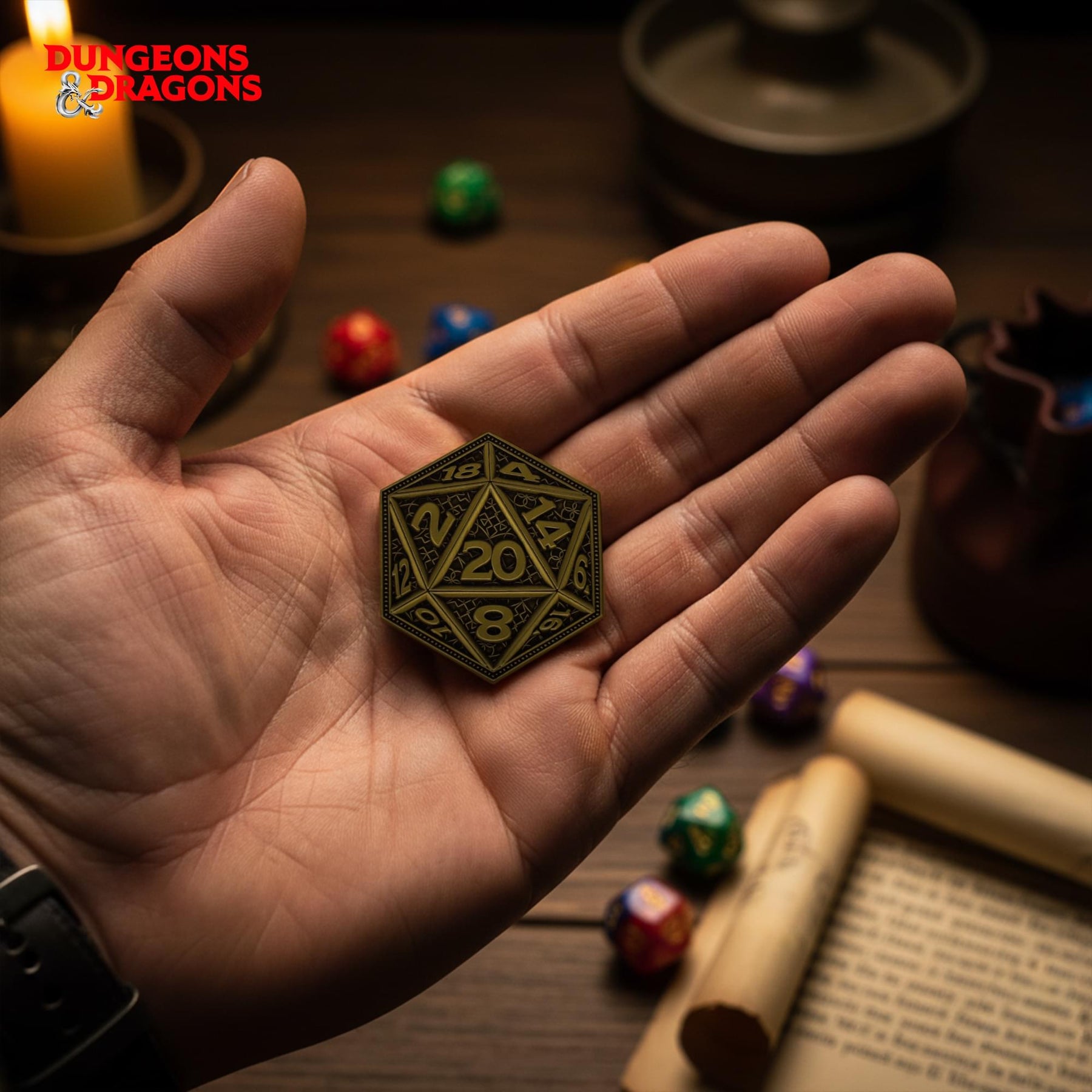 Dungeons & Dragons 20-Sided Die Limited Edition Collector Coin