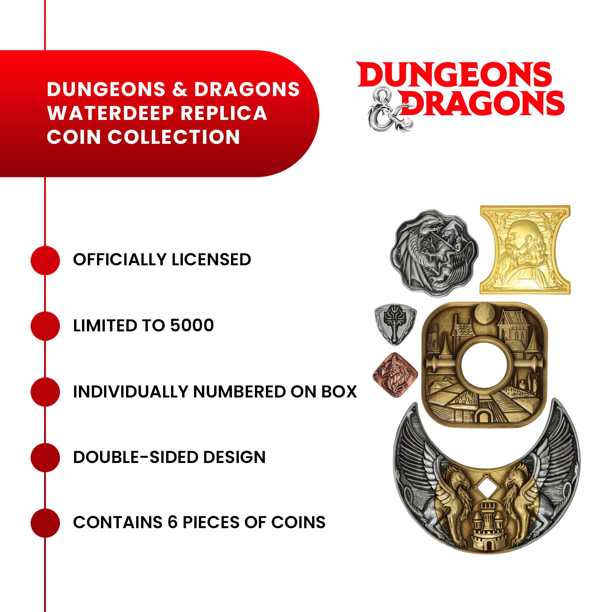 Dungeons & Dragons Waterdeep Replica Coin Collection
