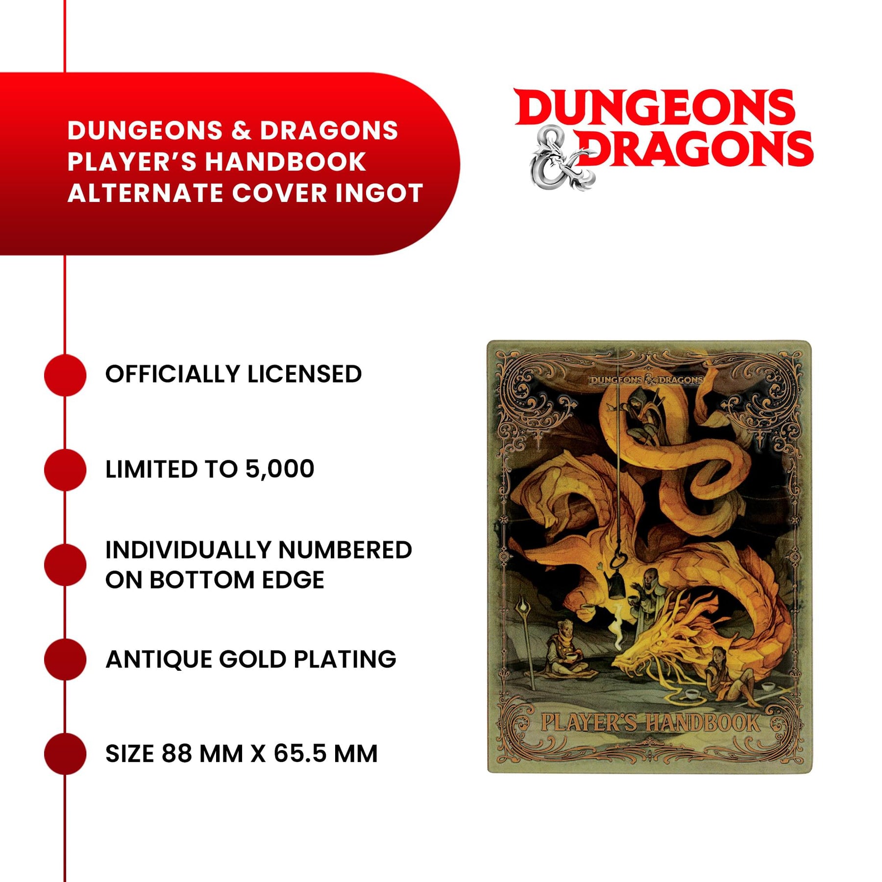 Dungeons & Dragons Player's Handbook Alternate Cover Metal Ingot