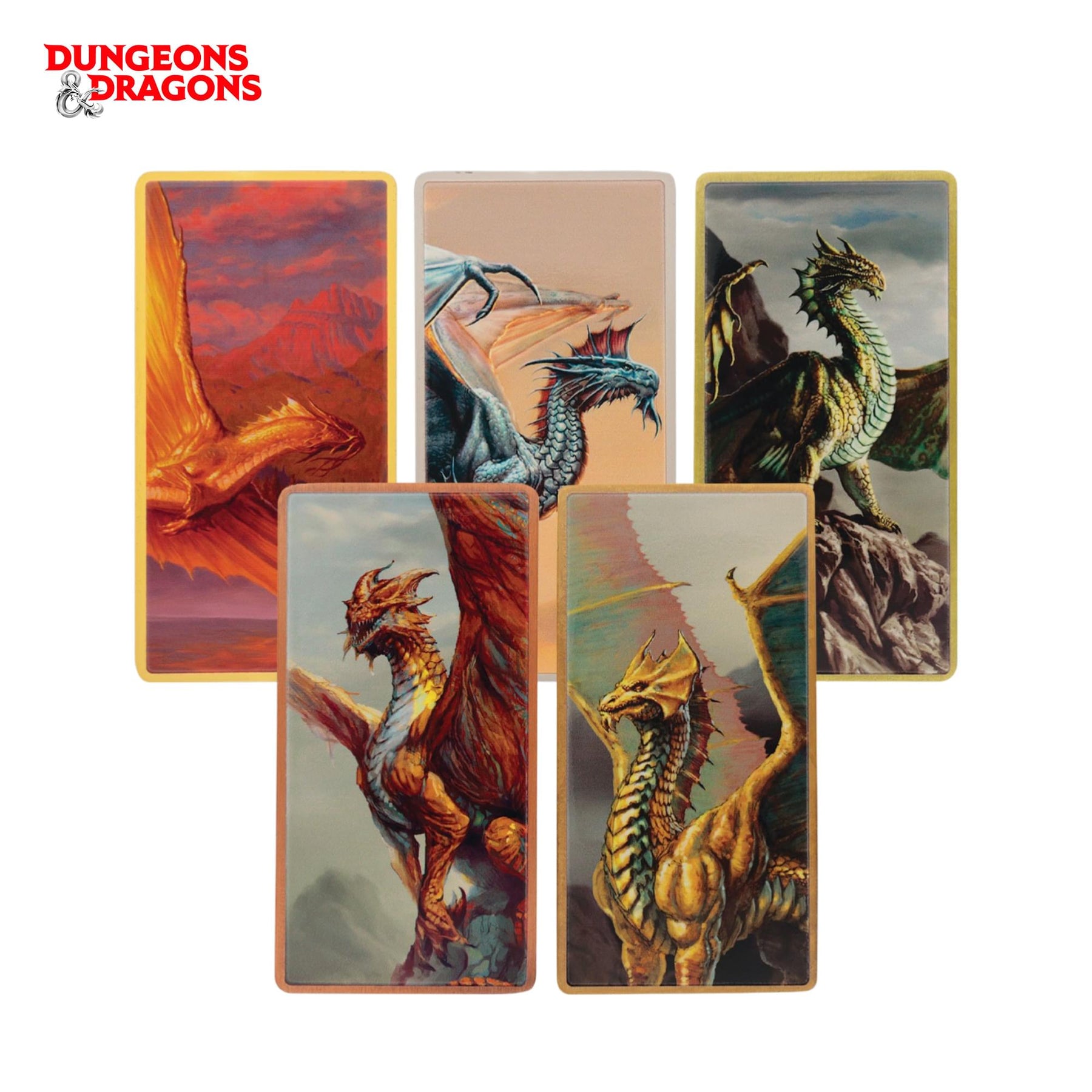 Dungeons & Dragons Metallic Dragons 5-Piece Metal Ingot Set Replica